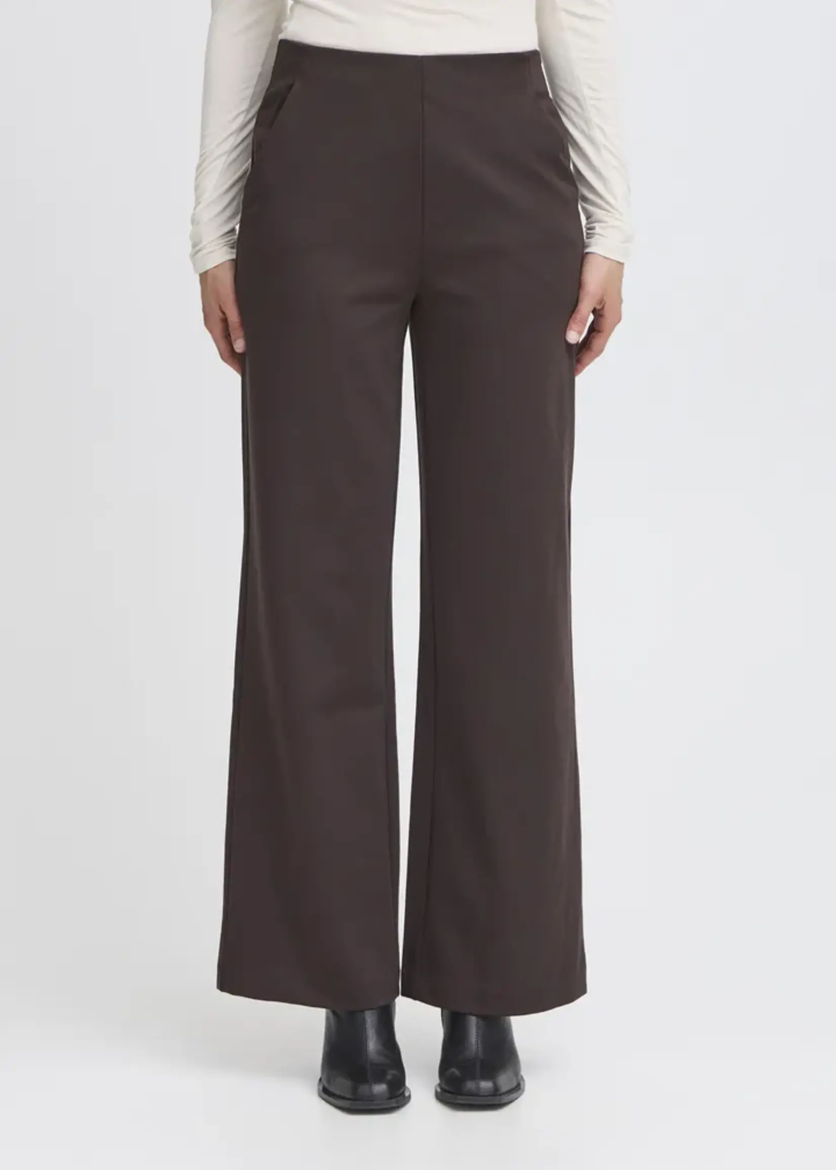 ICHI ICHI IHKate Wide Trousers - Chocolate Torte