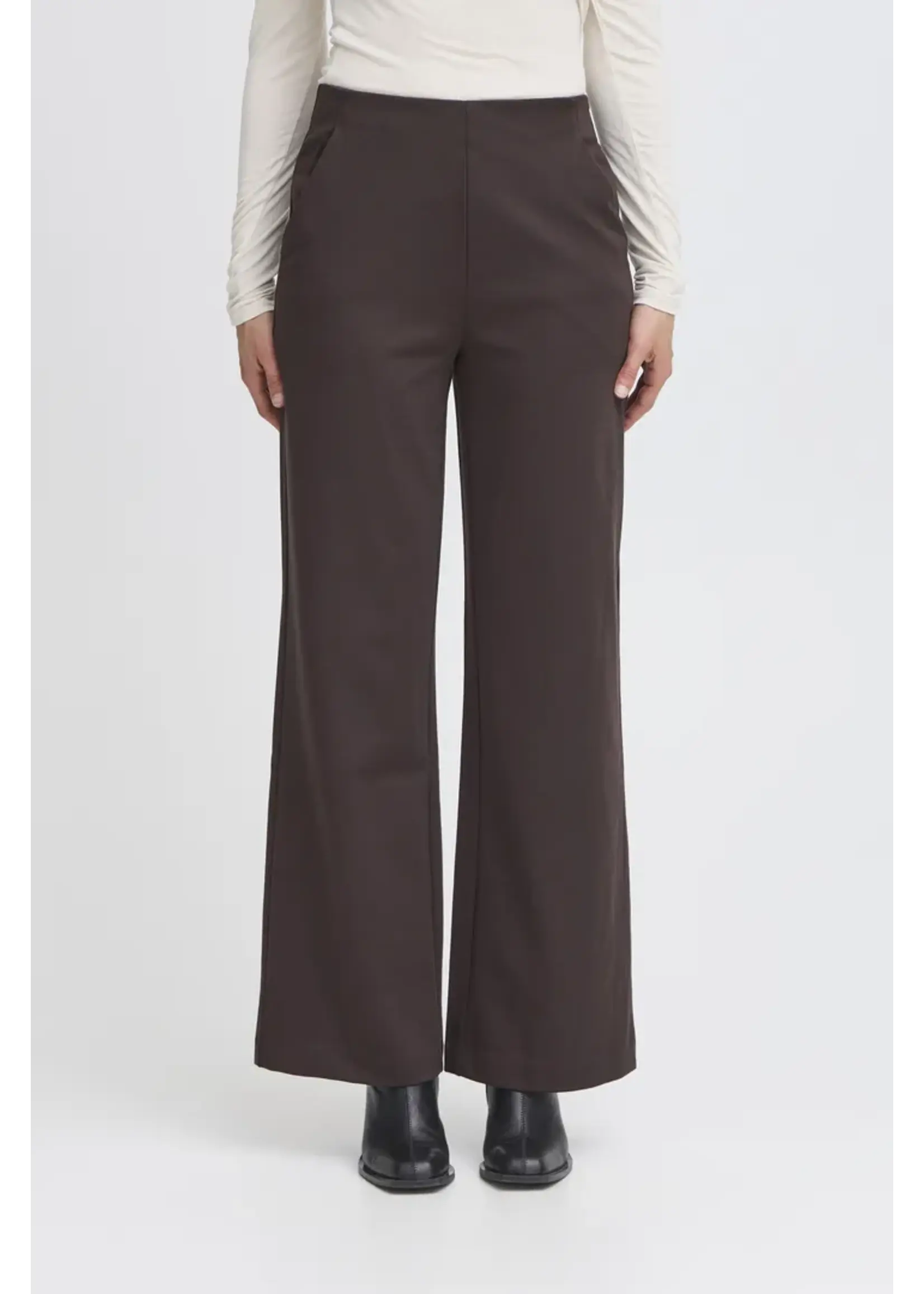 ICHI ICHI IHKate Wide Trousers - Chocolate Torte