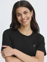 Fransa Fransa T-shirt Frheart 2 - Mélange Noir