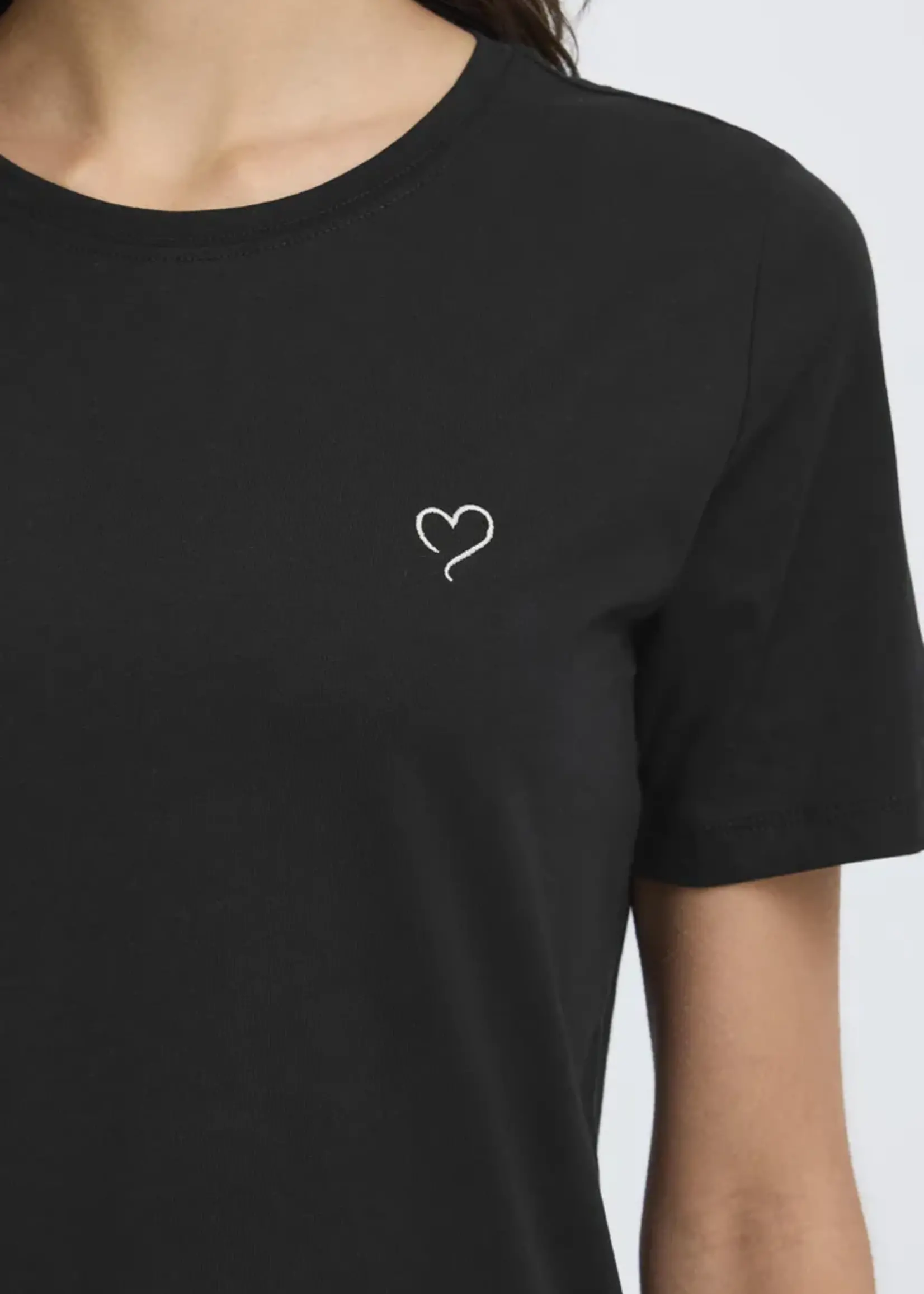 Fransa Fransa Frheart Tee 2 - Black Mix