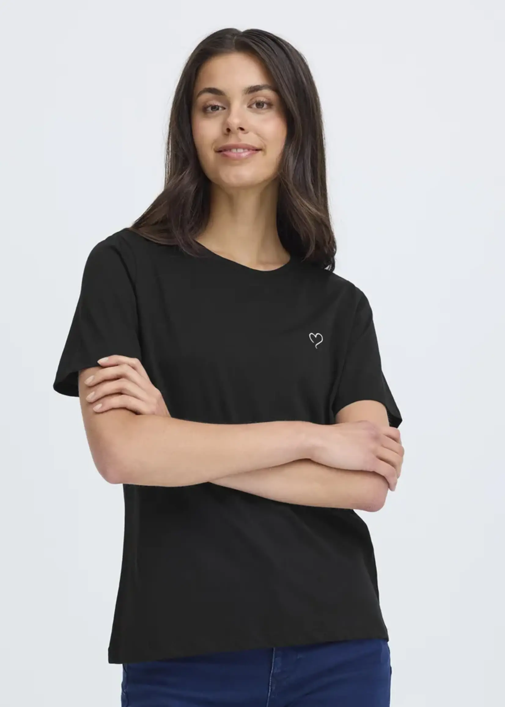 Fransa Fransa Frheart Tee 2 - Black Mix