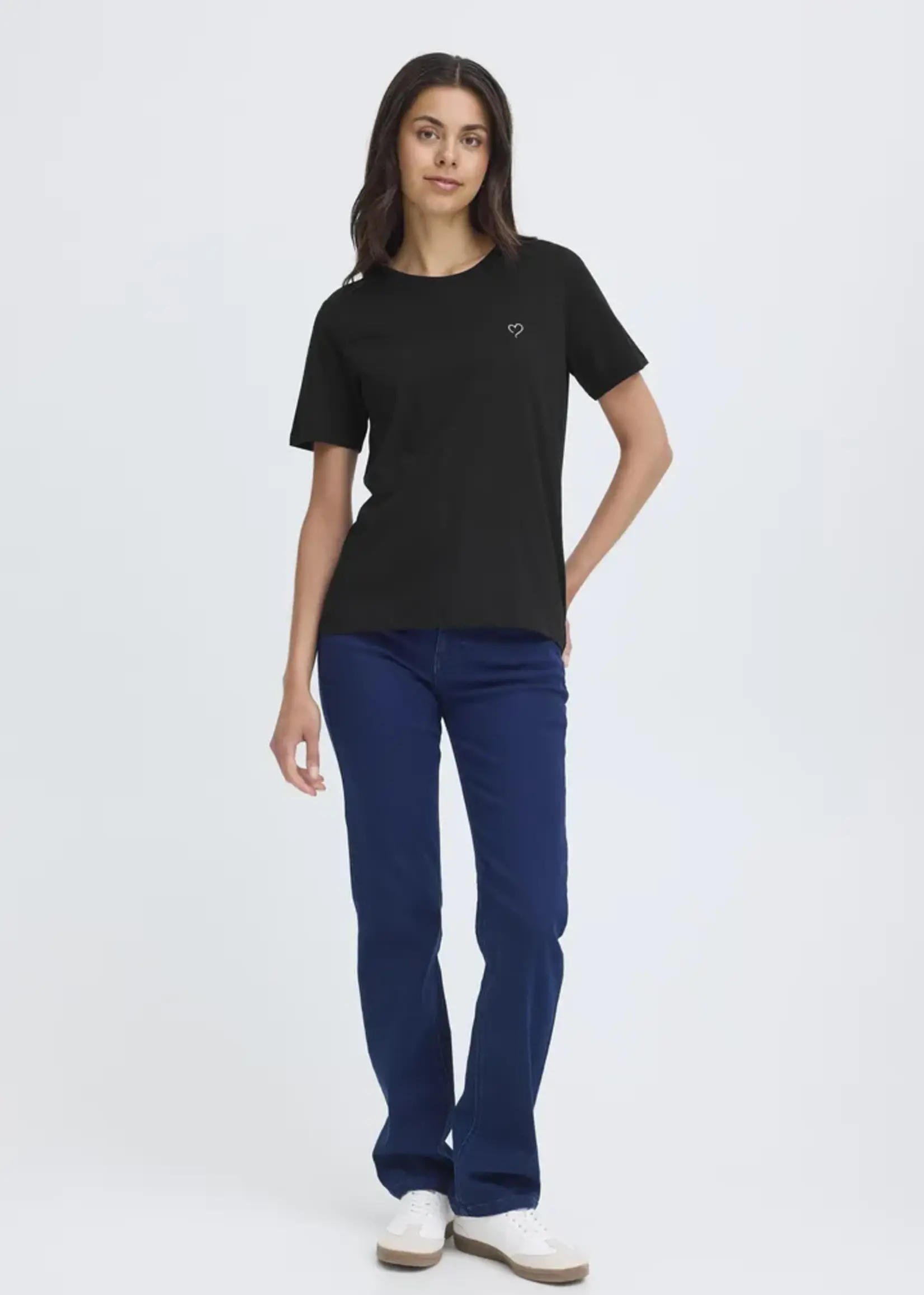 Fransa Fransa Frheart Tee 2 - Black Mix