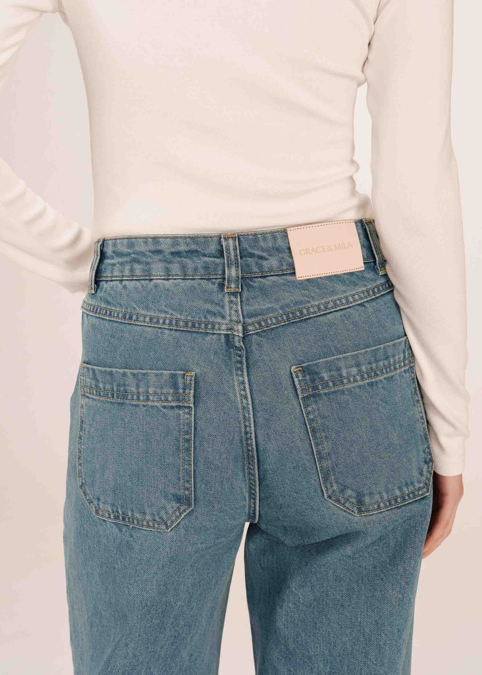 Grace and Mila Grace & Mila James Jeans - Light Blue