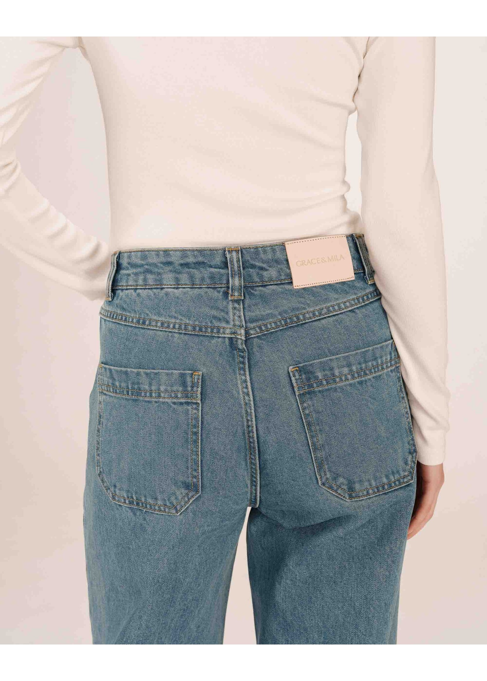 Grace and Mila Grace & Mila James Jeans - Light Blue