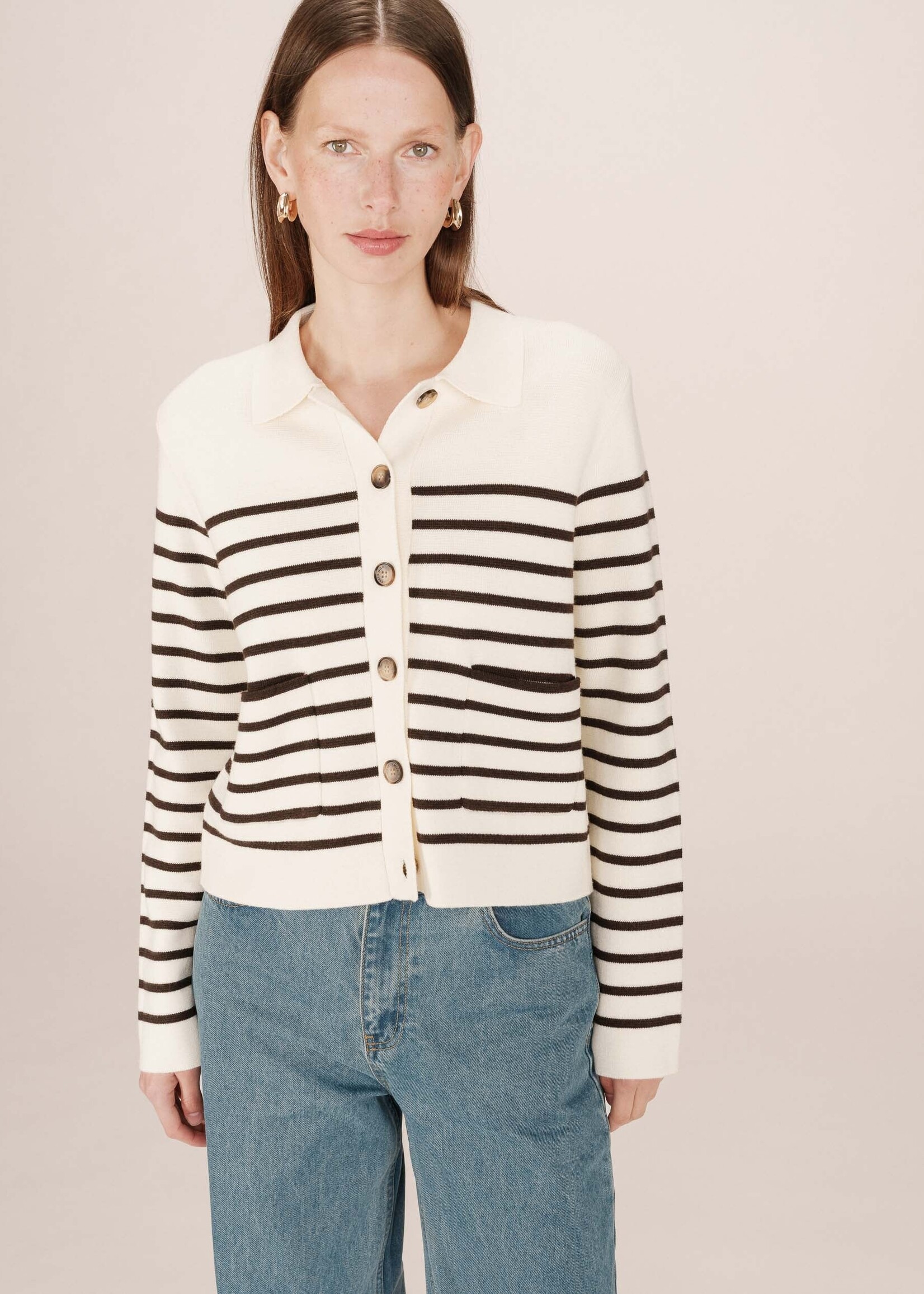 Grace and Mila Grace & Mila Cardigan Sailor - Écru