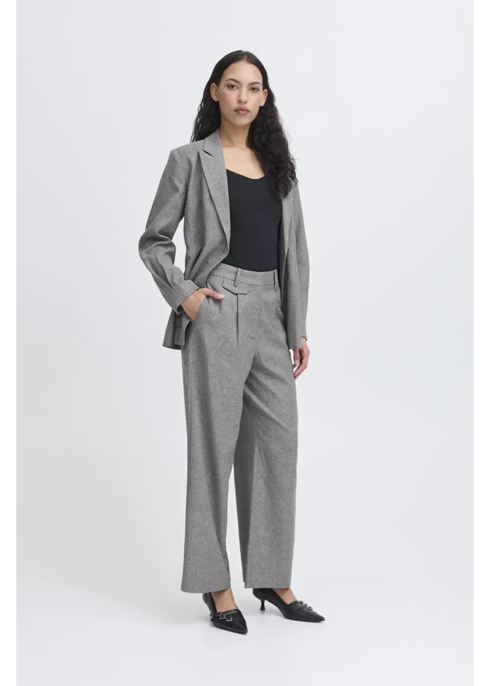 ICHI ICHI IHNola Trousers - Salt & Peber
