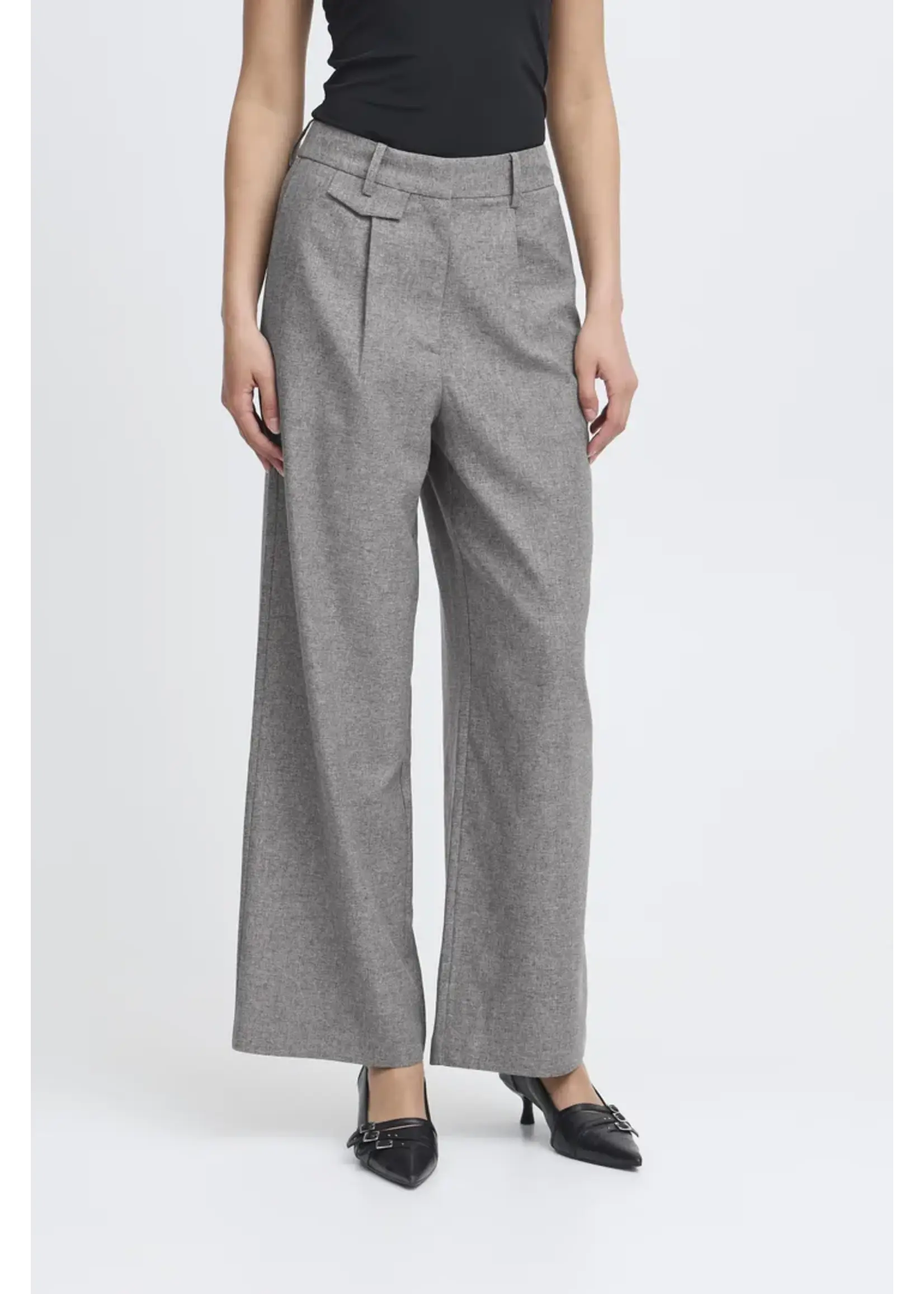 ICHI ICHI Pantalon IHNola - Salt & Peber
