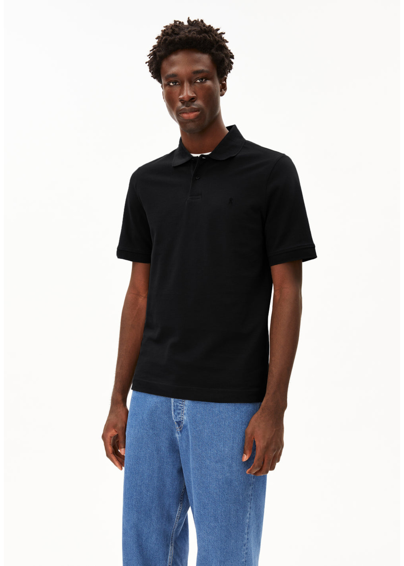 Armedangels Armedangels Polo T-Shirt Maario - Noir