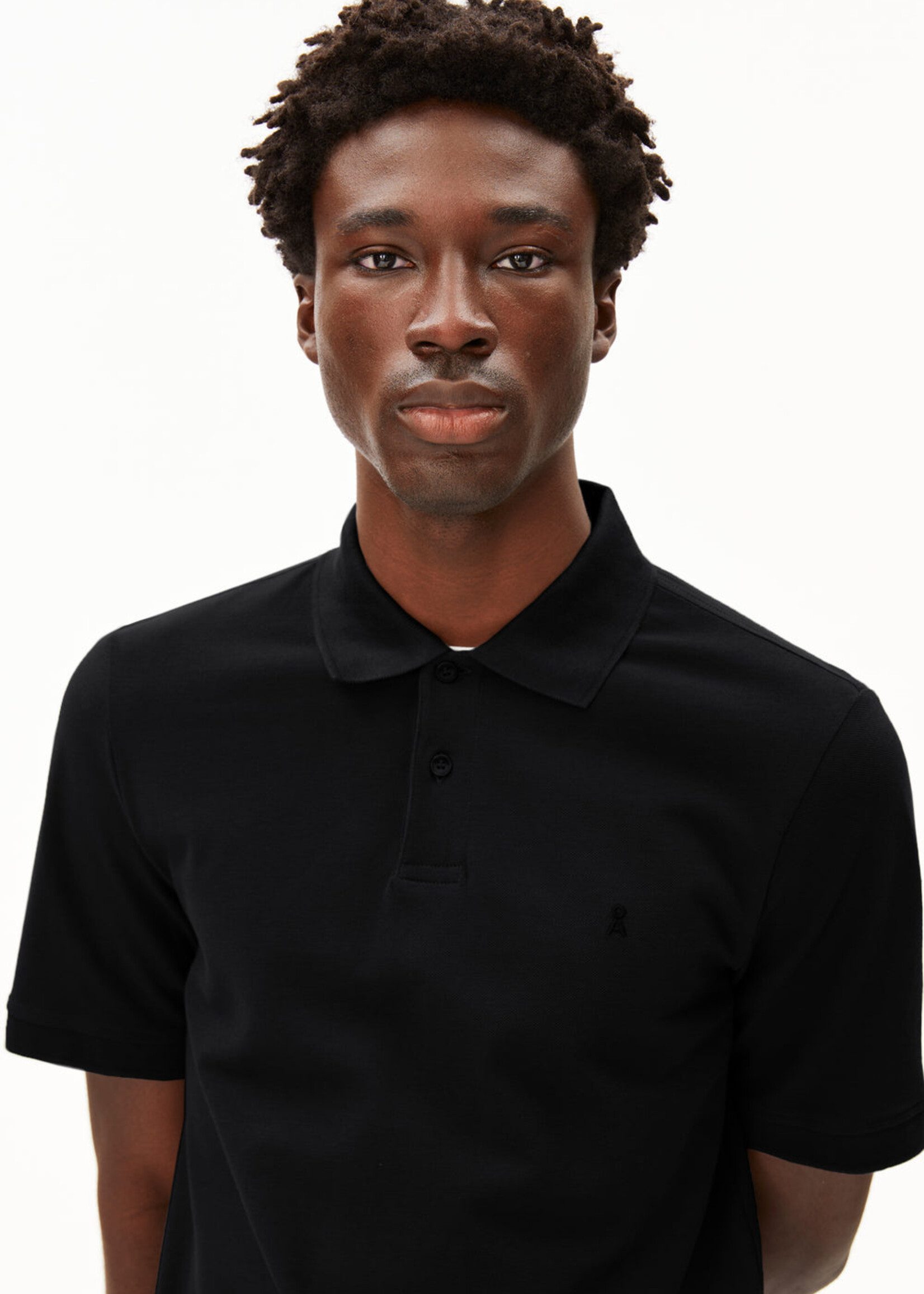 Armedangels Armedangels Polo T-Shirt Maario - Noir