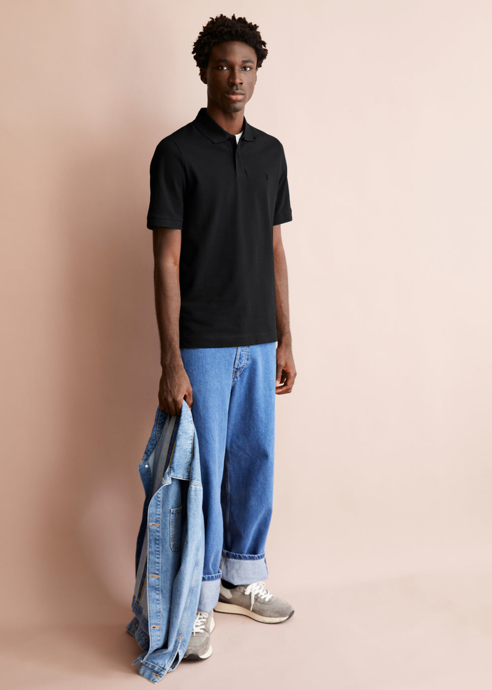 Armedangels Armedangels Polo T-Shirt Maario - Noir