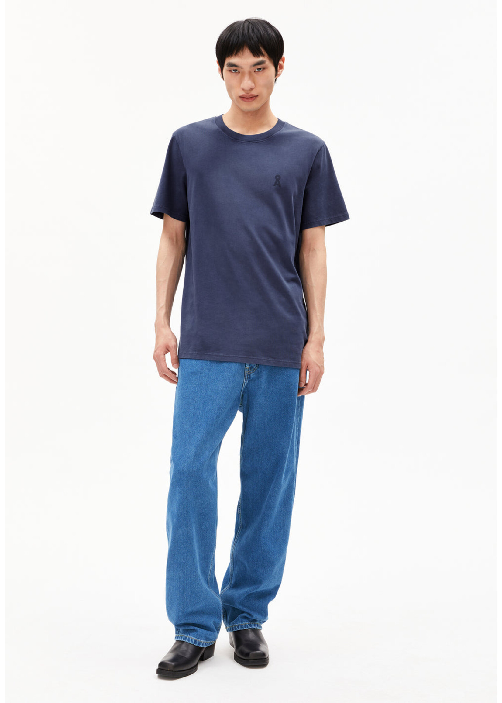 Armedangels Armedangels Maarkos T-Shirt - Blue Noon