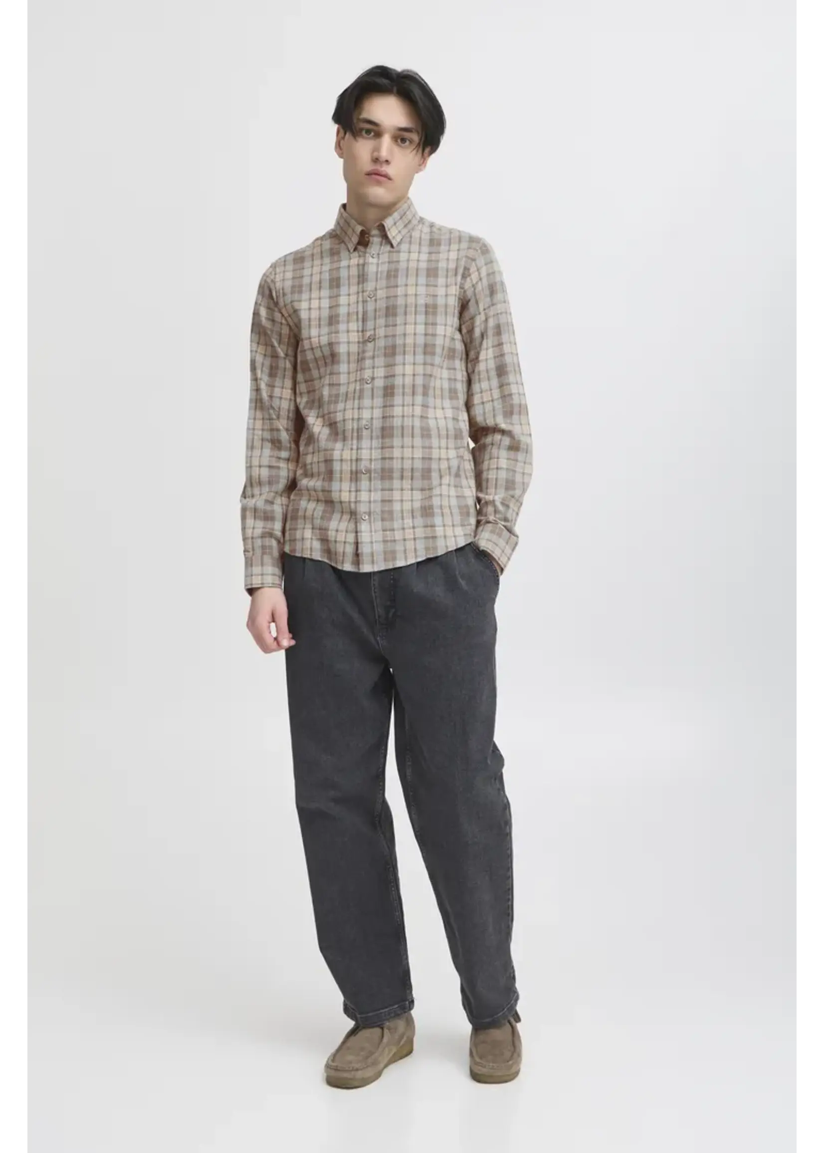 Casual Friday Casual Friday CFAnton Brushed Shirt - Black Olive