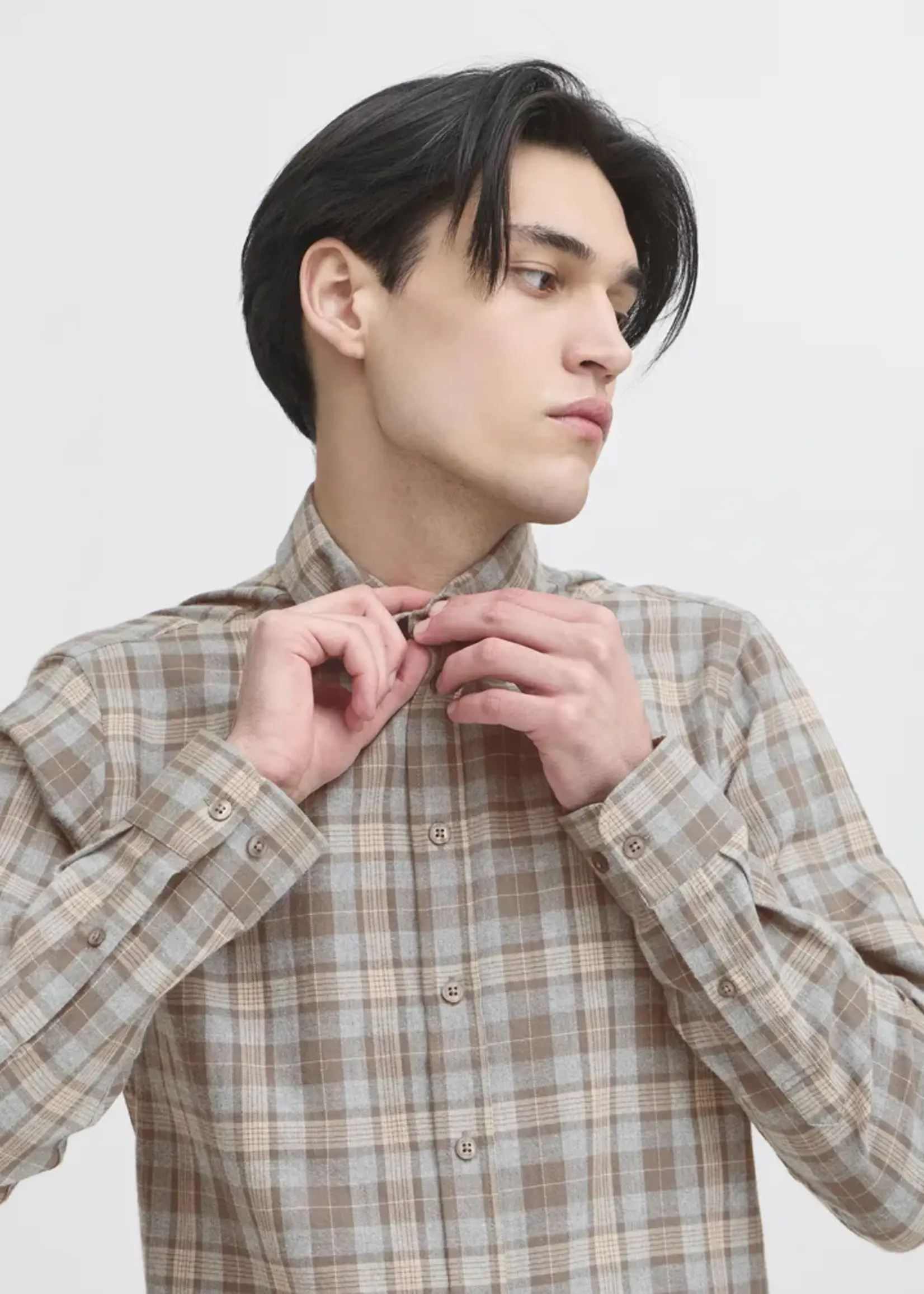 Casual Friday Casual Friday CFAnton Brushed Shirt - Black Olive