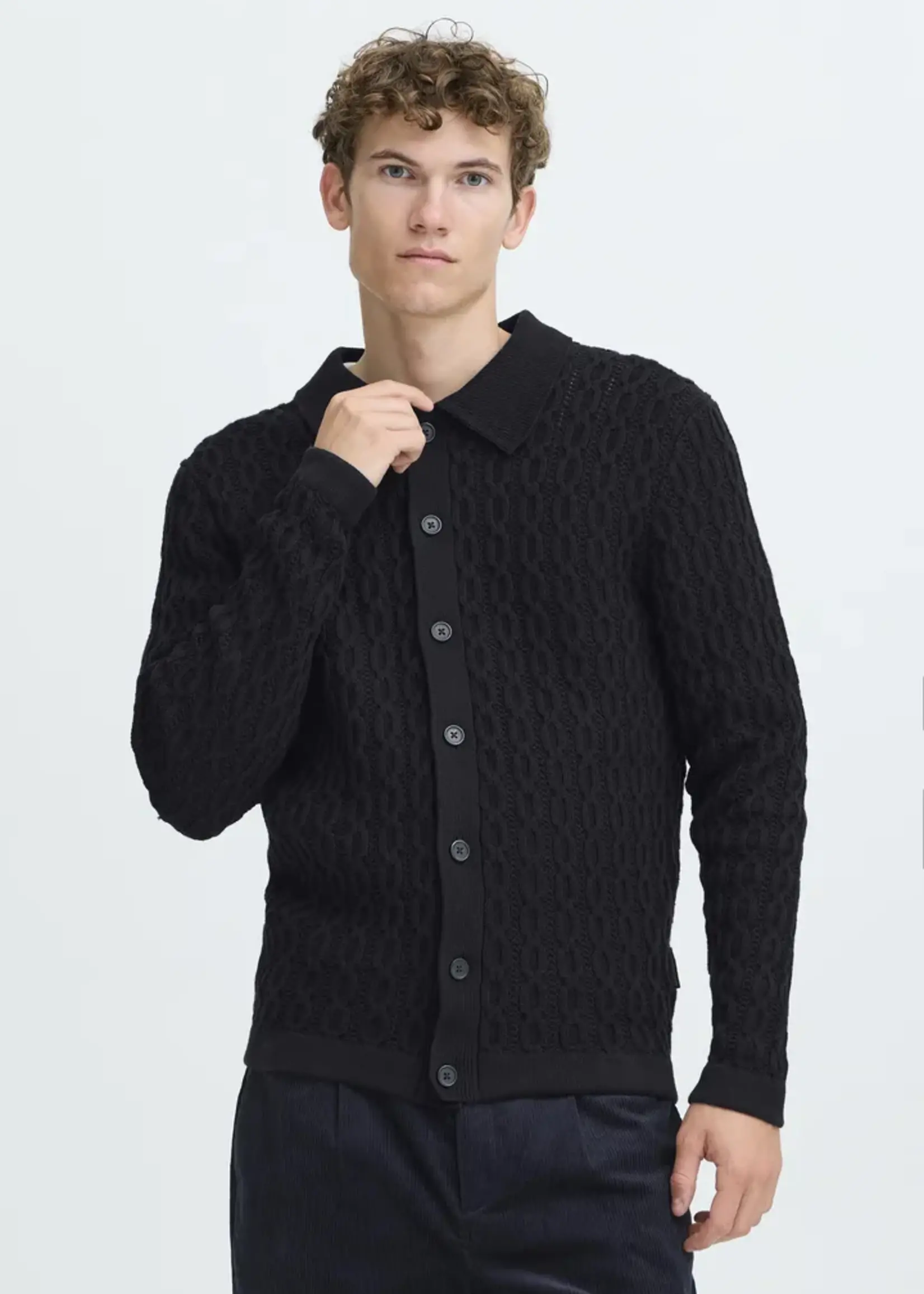 Casual Friday Casual Friday Cardigan Torsadé CFToke - Dark Navy
