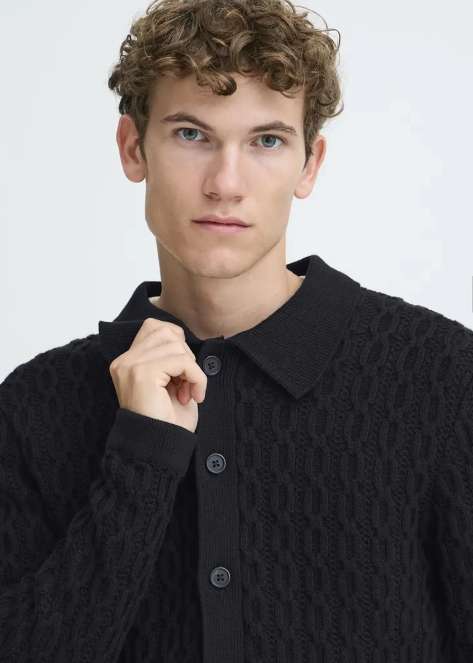 Casual Friday Casual Friday Cardigan Torsadé CFToke - Dark Navy