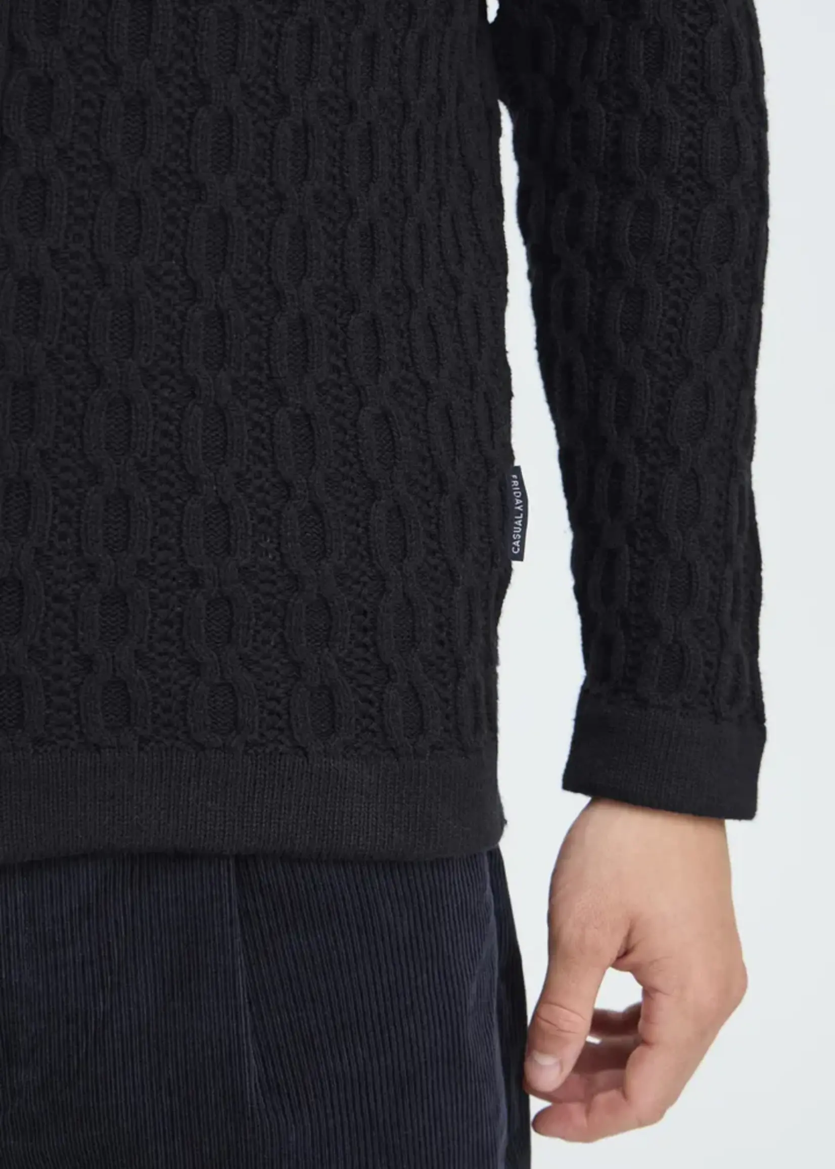 Casual Friday Casual Friday CFToke Cable Cardigan - Dark Navy