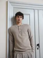 Casual Friday Casual Friday Pull Polo Tricoté CFIngmar - Roasted Cashew