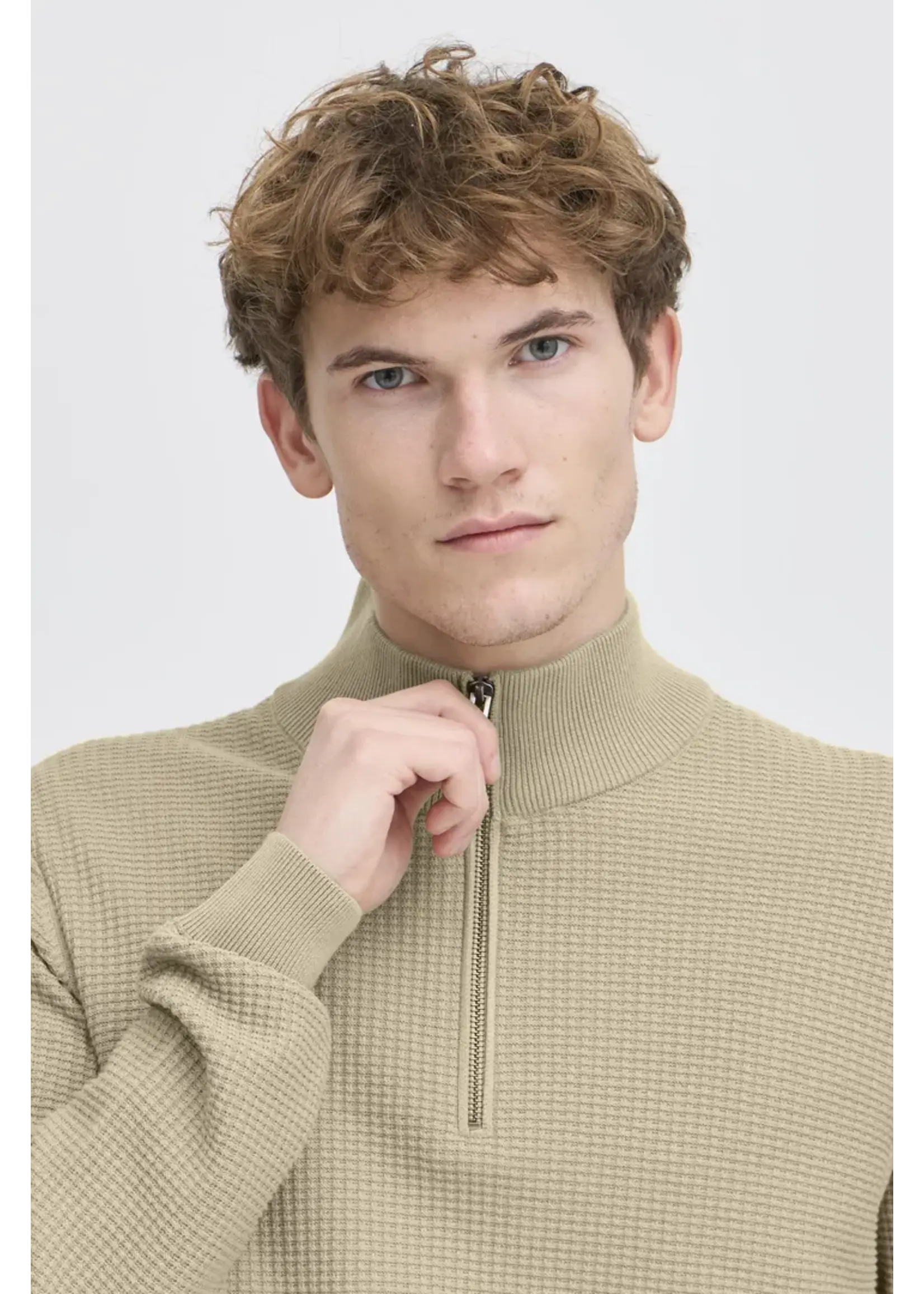 Casual Friday Casual Friday CFVisti Structured Halfzip Knit - Roasted Cashew