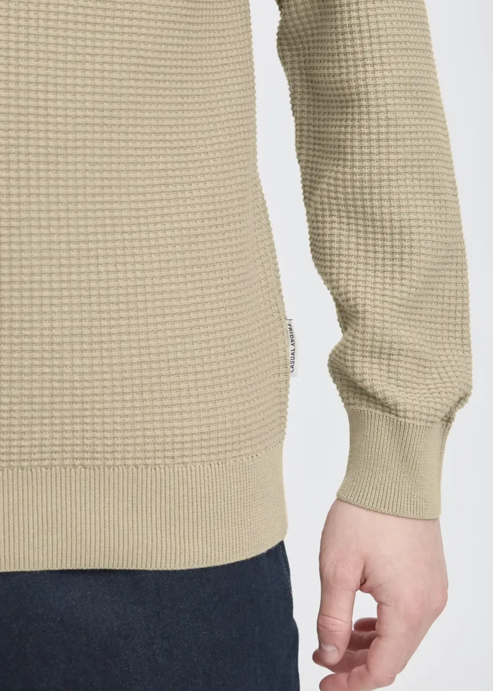Casual Friday Casual Friday CFVisti Structured Halfzip Knit - Roasted Cashew