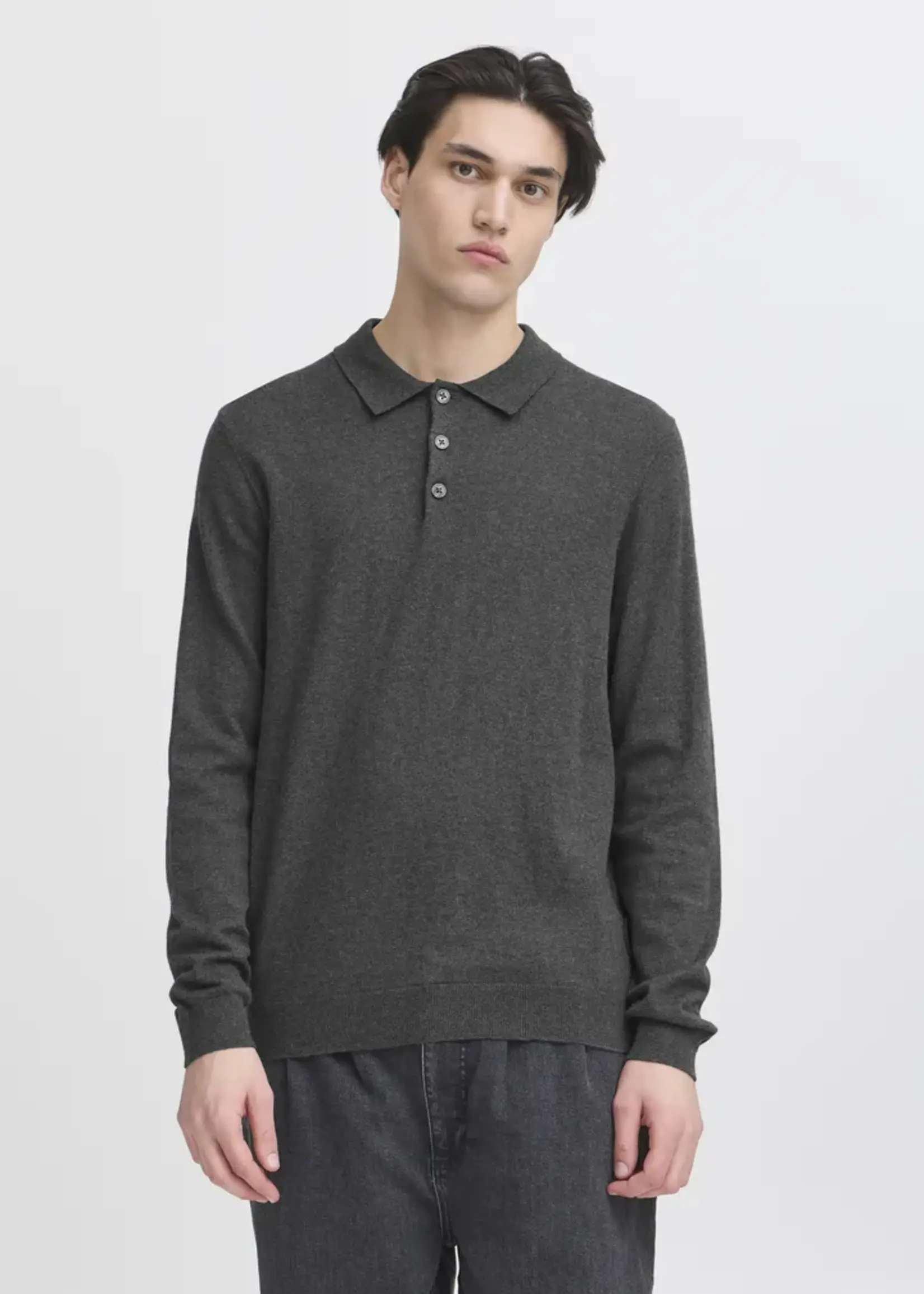 Casual Friday Casual Friday CFFrode Polo Knit - Dark Grey