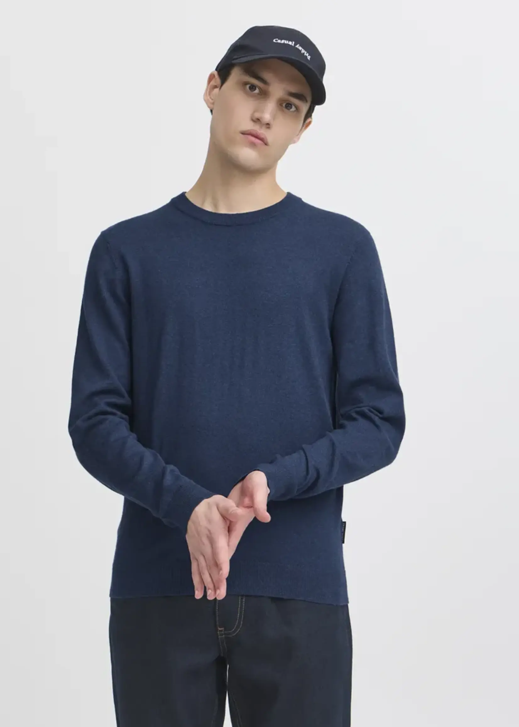 Casual Friday Casual Friday CFHaldan Crewneck Knit - Medieval Blue