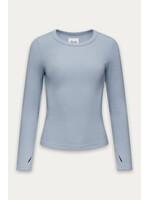 Kuwalla Kuwalla Manches Longues Côtelées En Peluche - Frosty Blue