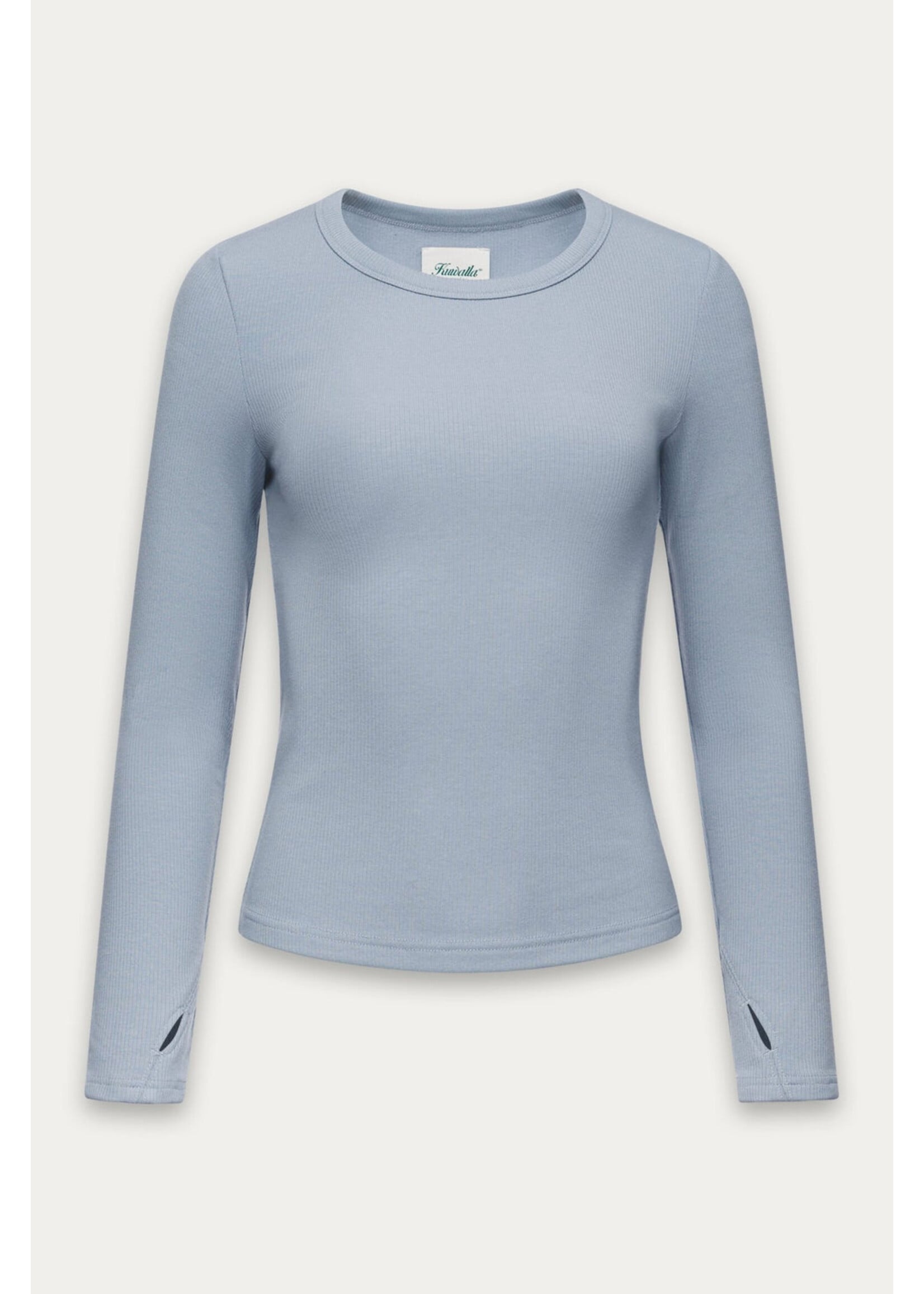 Kuwalla Kuwalla Manches Longues Côtelées En Peluche - Frosty Blue