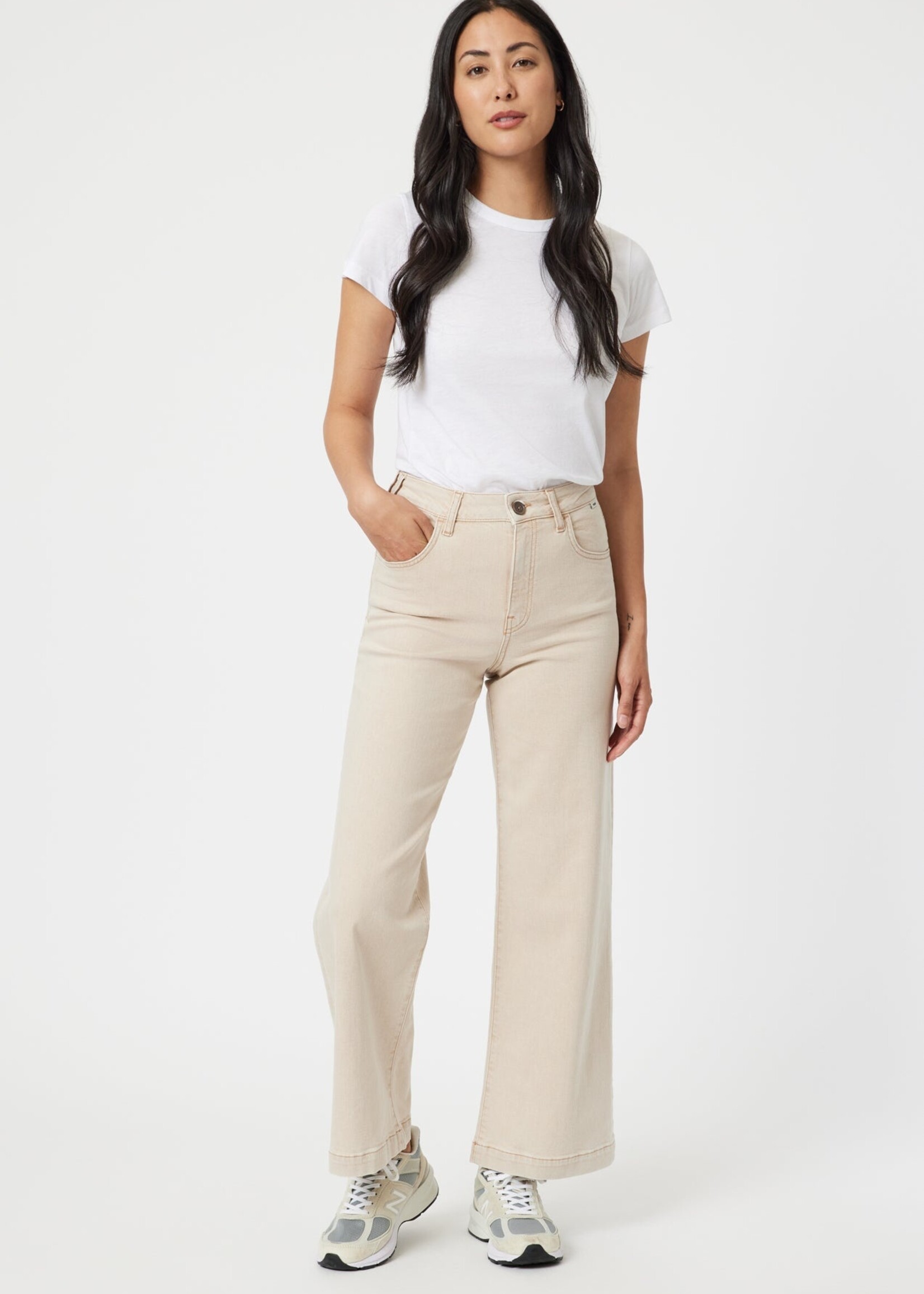 Mavi Mavi Paloma Wide Leg Jeans - Beige