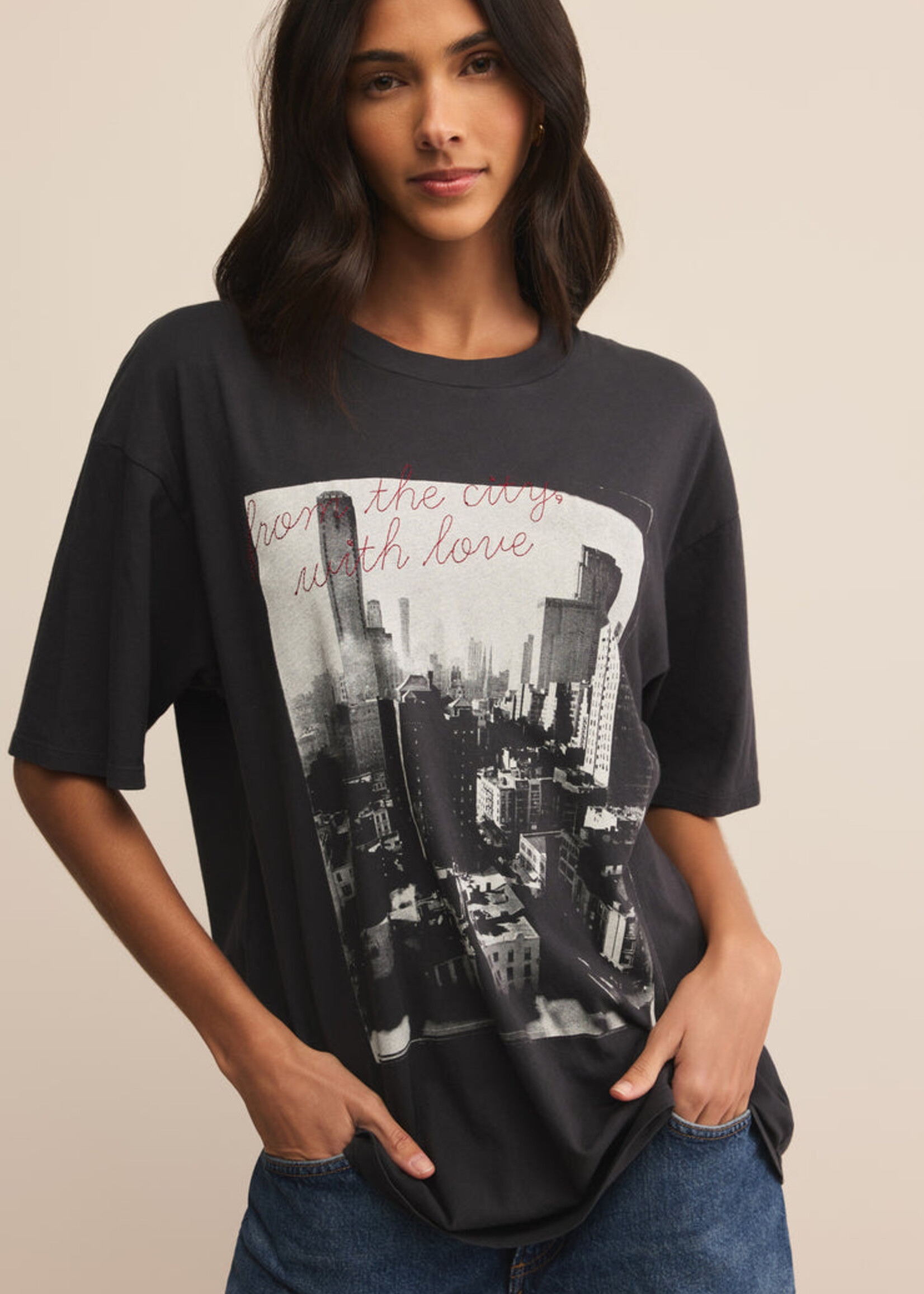 Z-Supply Z-Supply Big Apple City Tee - Black Sand