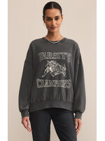 Z-Supply Z-Supply Sweat-Shirt Varsity Sunday - Black Sand