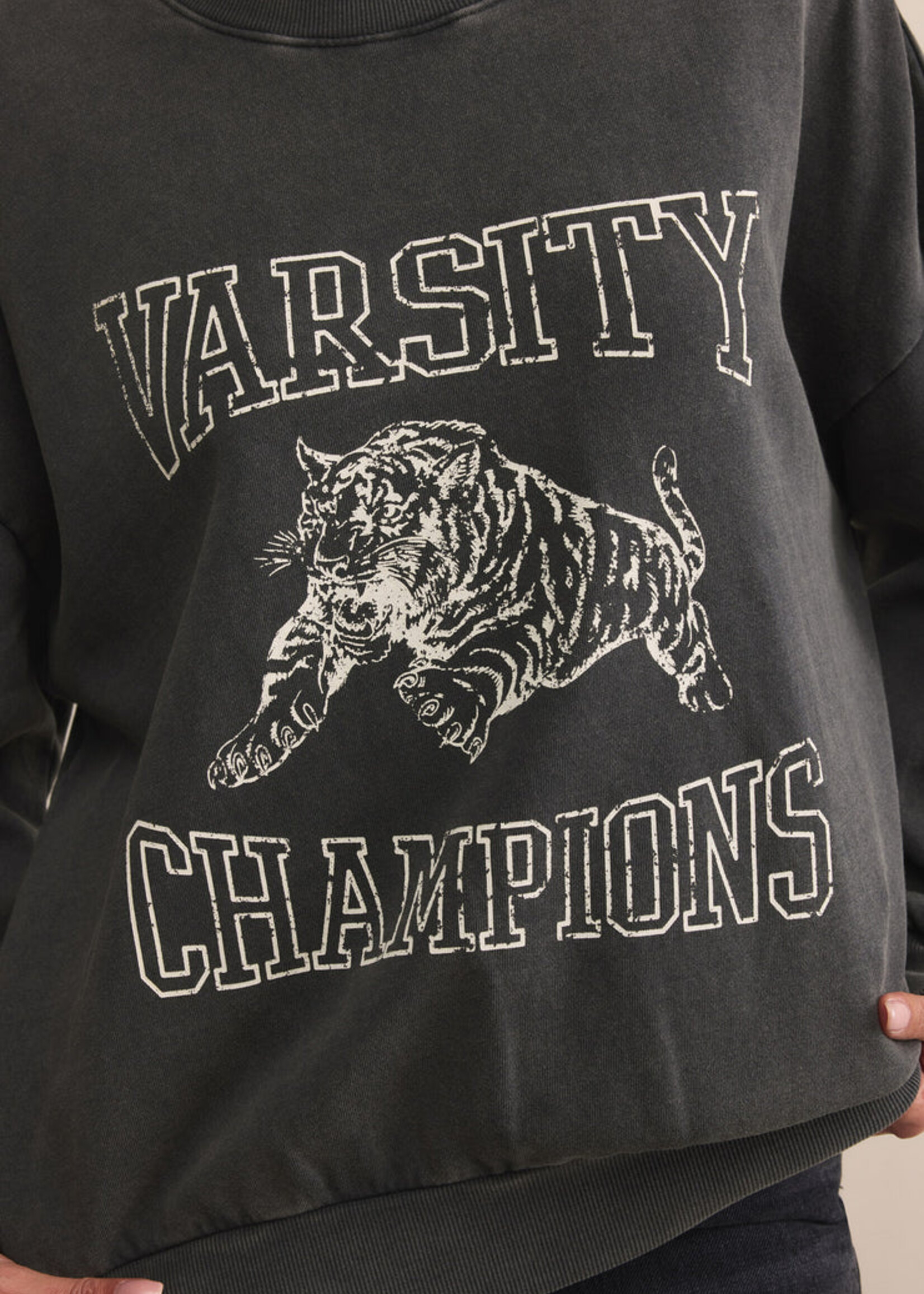 Z-Supply Z-Supply Sweat-Shirt Varsity Sunday - Black Sand