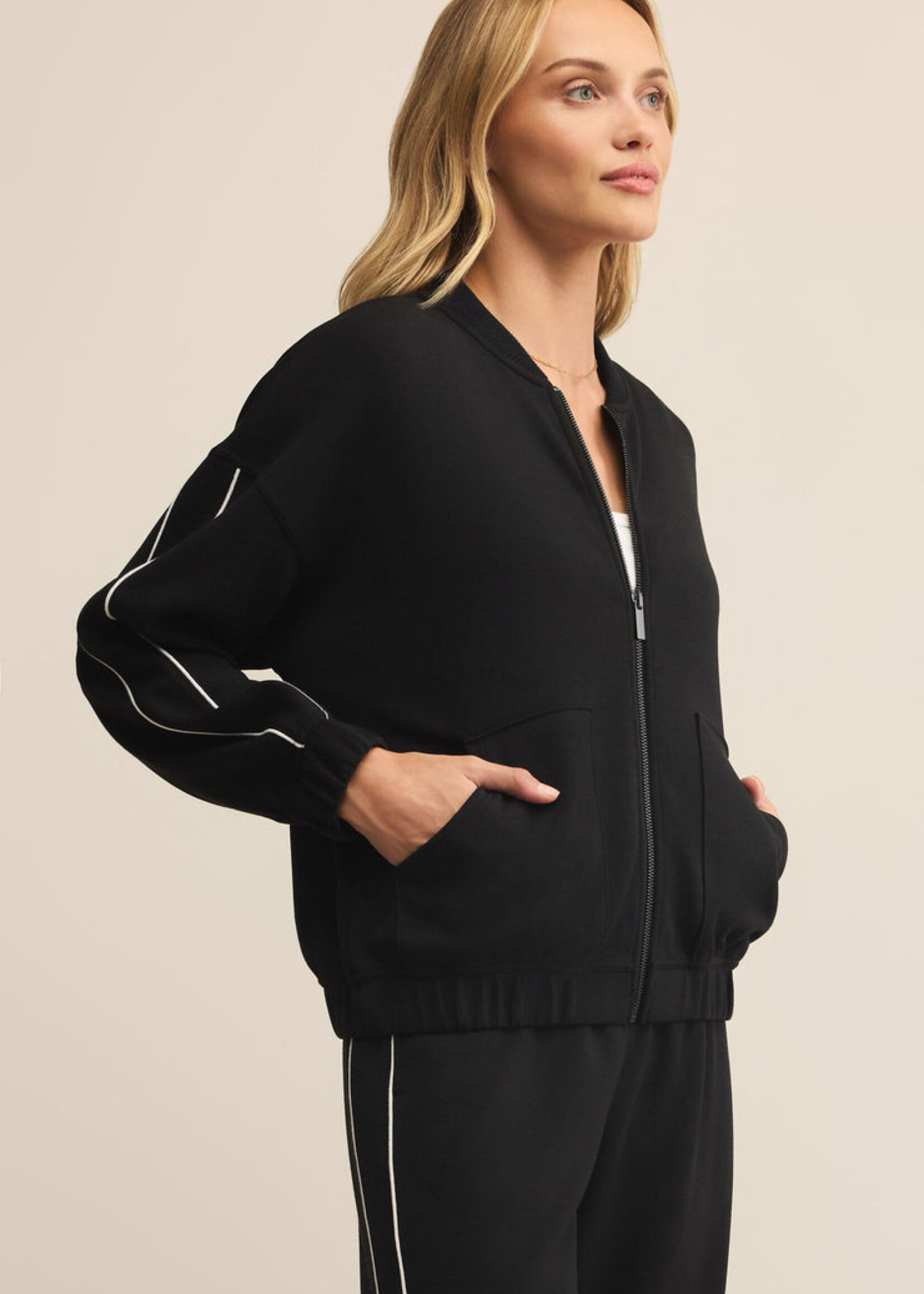Z-Supply Z-Supply On Track Oversized Jacket - Black