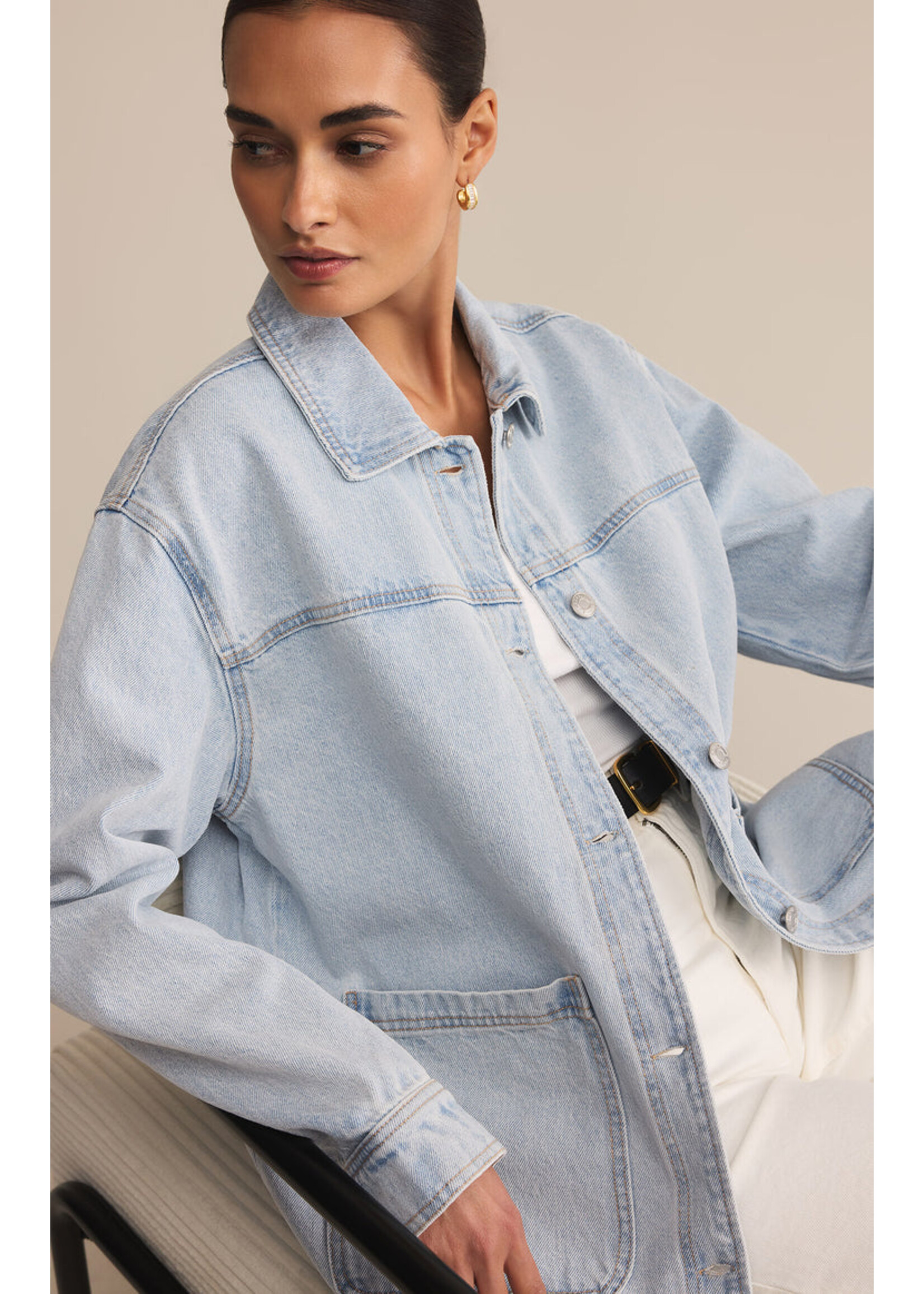 Z-Supply Z-Supply On The Road Denim Jacket - Faded Indigo