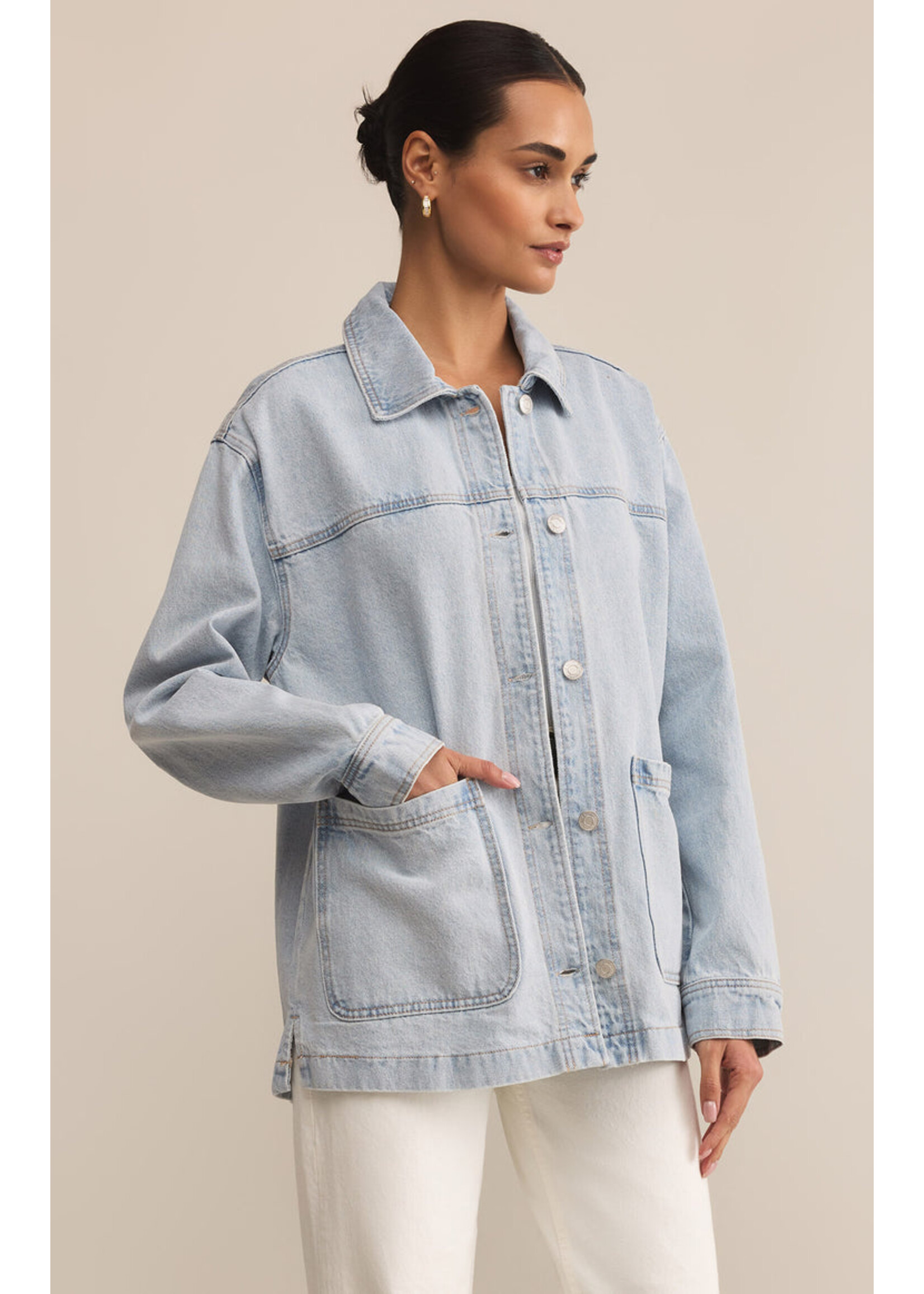Z-Supply Z-Supply On The Road Denim Jacket - Faded Indigo