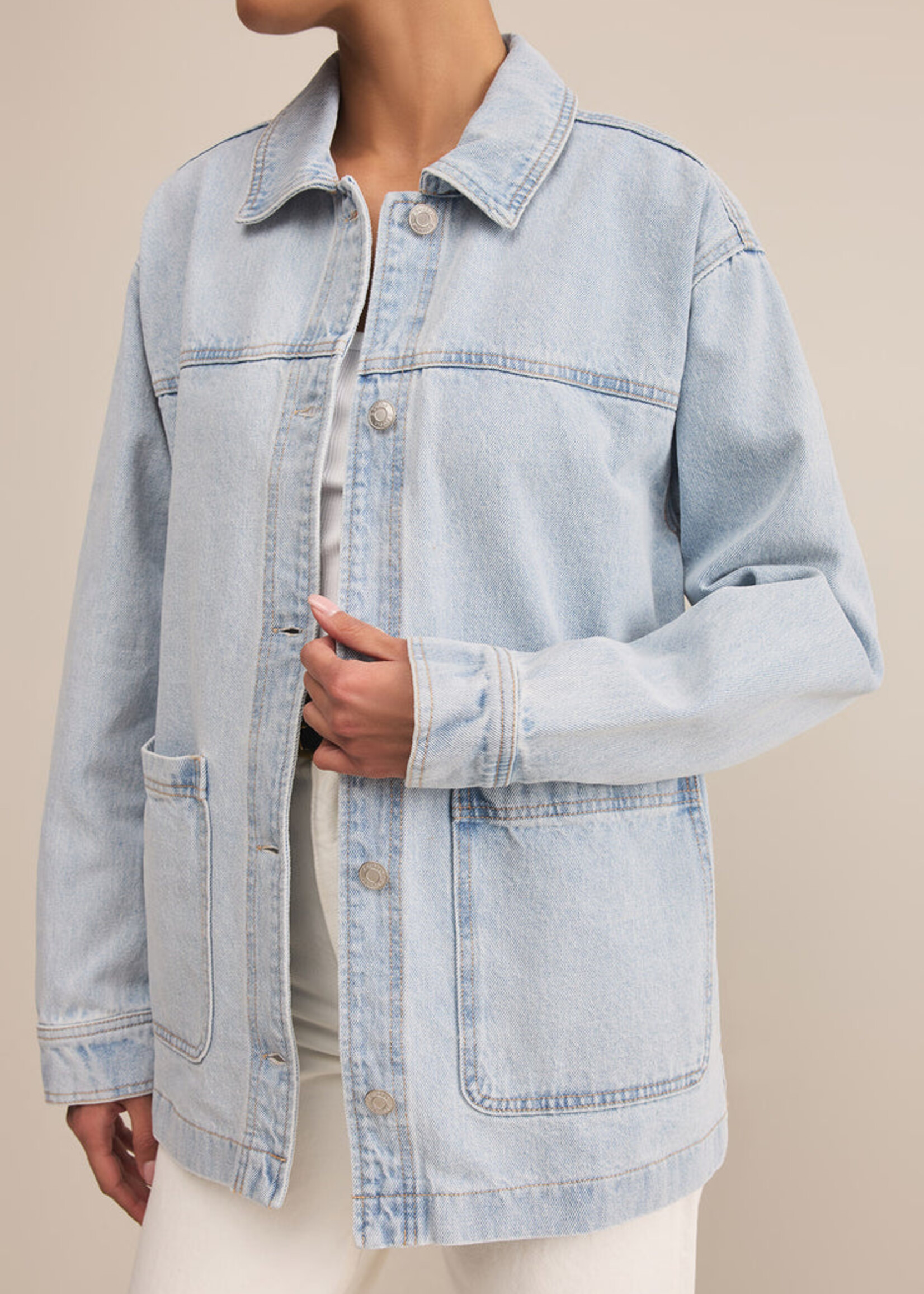 Z-Supply Z-Supply On The Road Denim Jacket - Faded Indigo