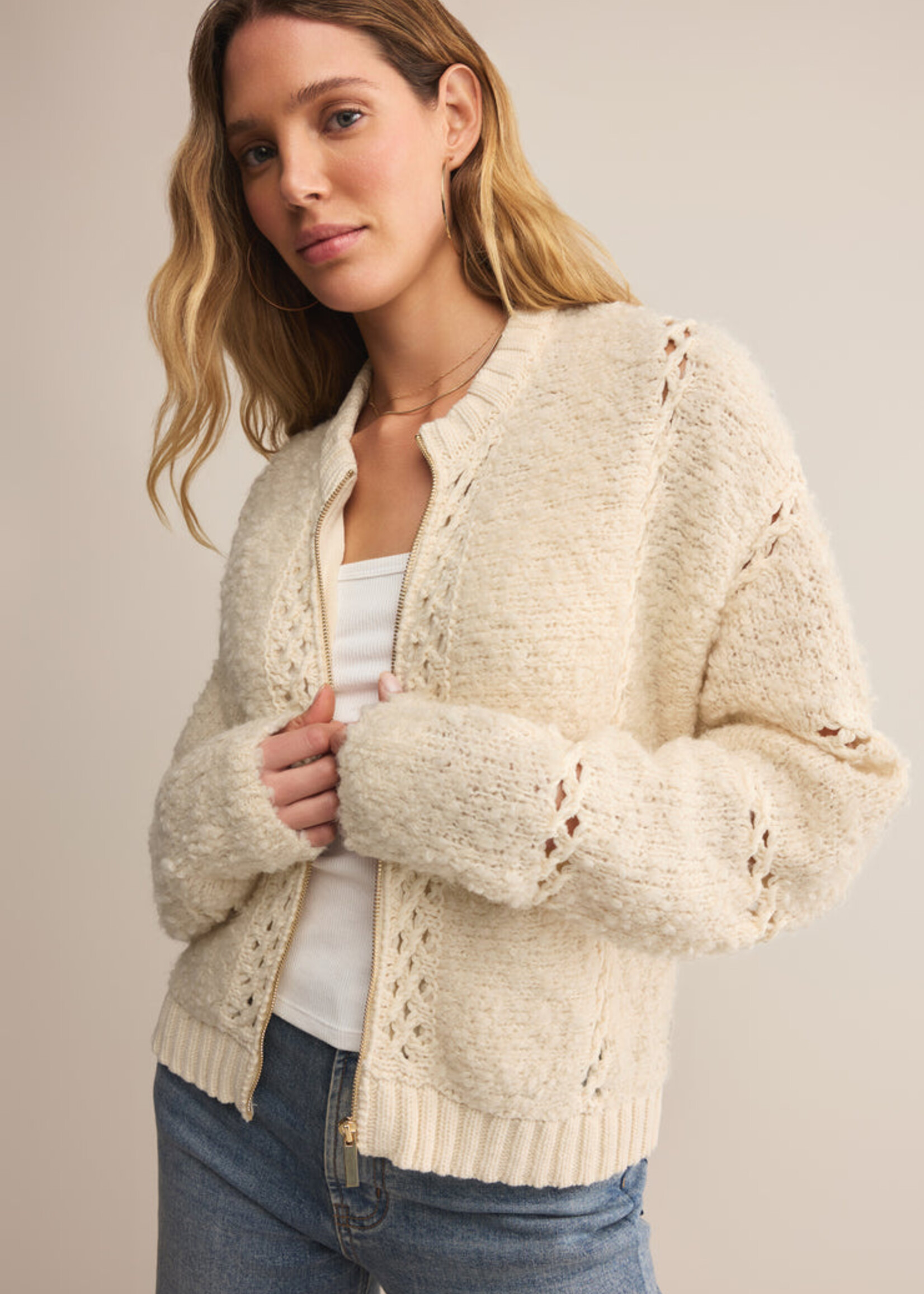 Z-Supply Z-Supply Sundance Sweater Jacket - Crystal