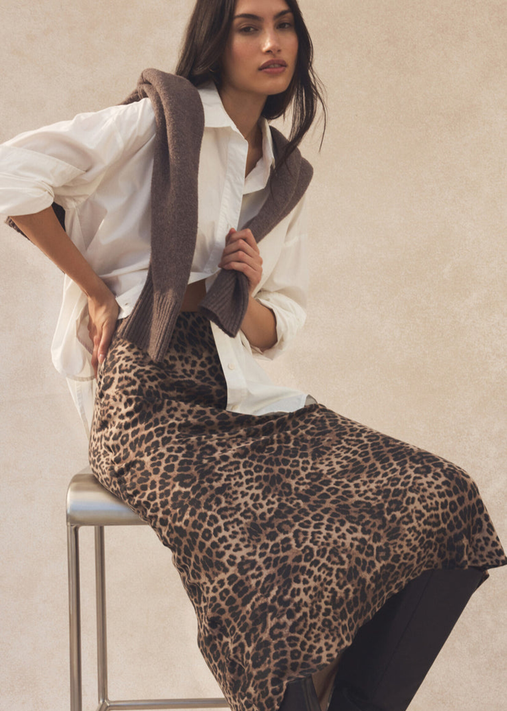 Z-Supply Z-Supply Izabel Leopard Skirt - Desert Tan