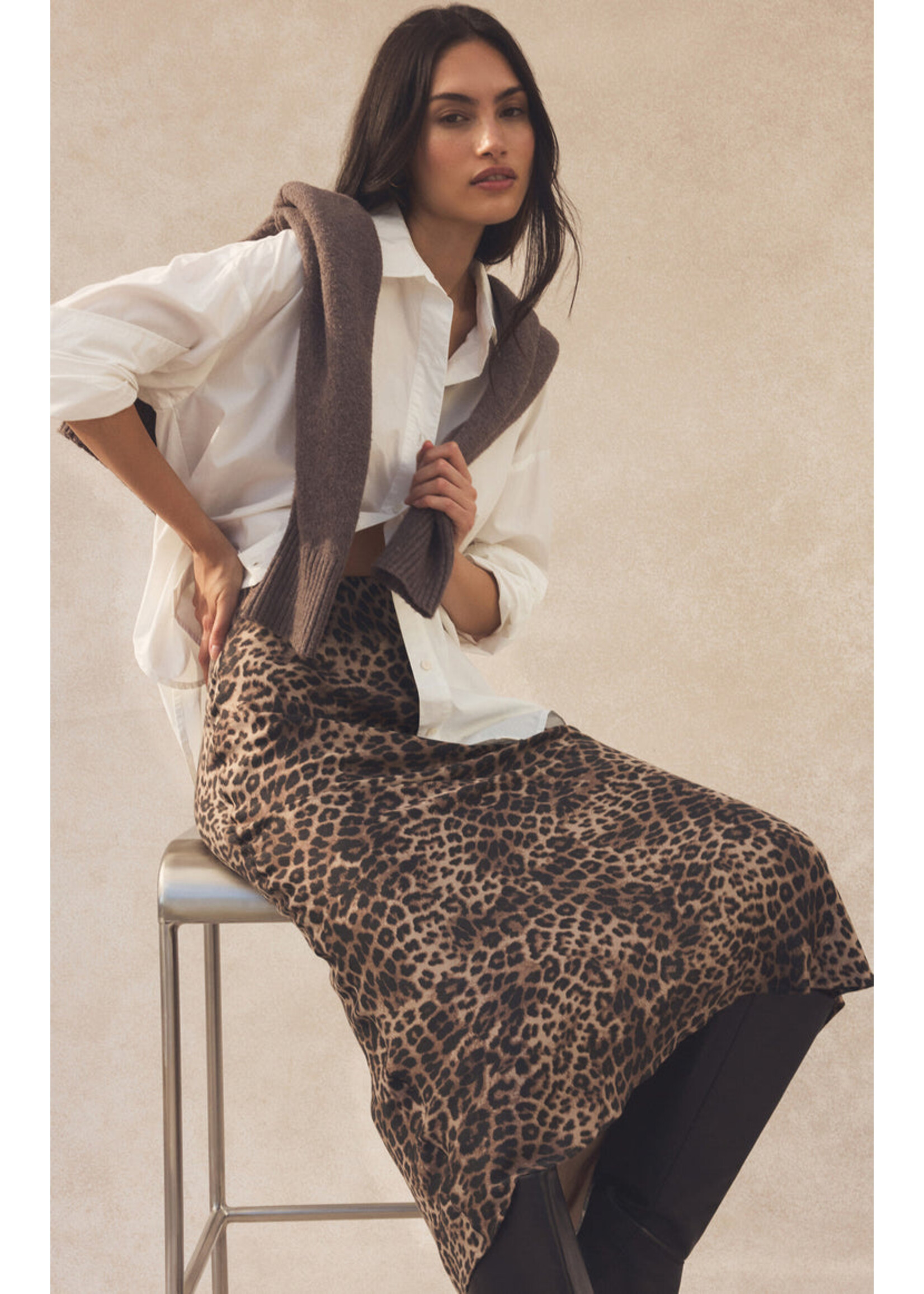 Z-Supply Z-Supply Izabel Leopard Skirt - Desert Tan
