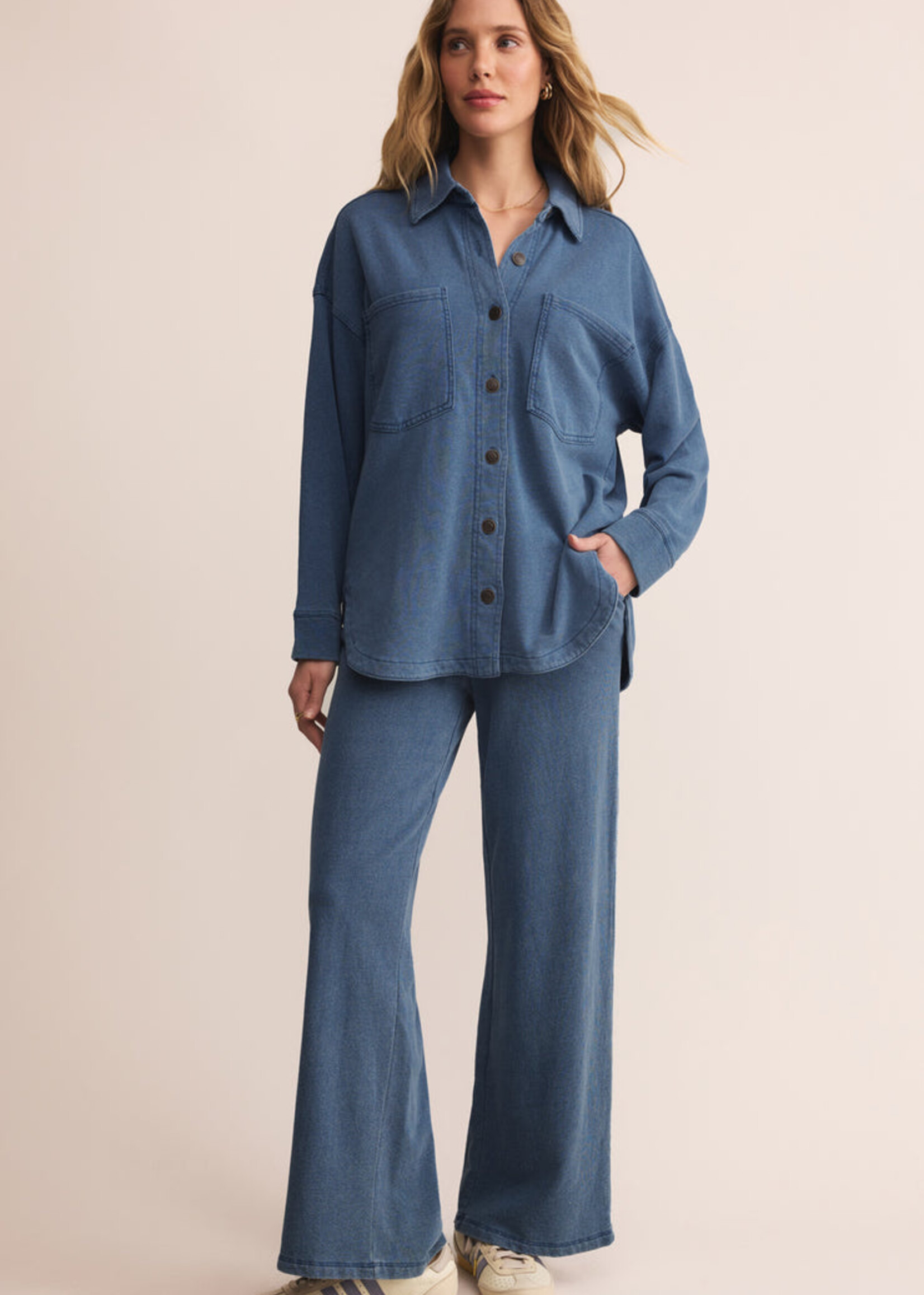 Z-Supply Z-Supply Pantalon Vinin En Denim Hunter Knit - Vintage Indigo