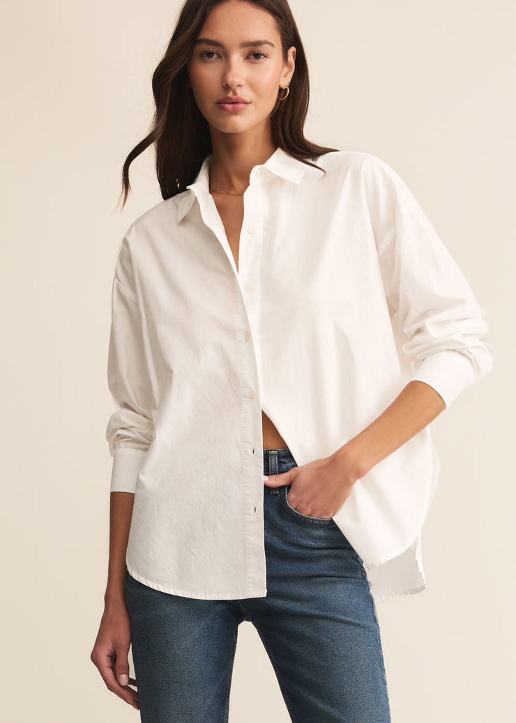 Z-Supply Z-Supply Chemise En Popeline Surélevée - Blanc