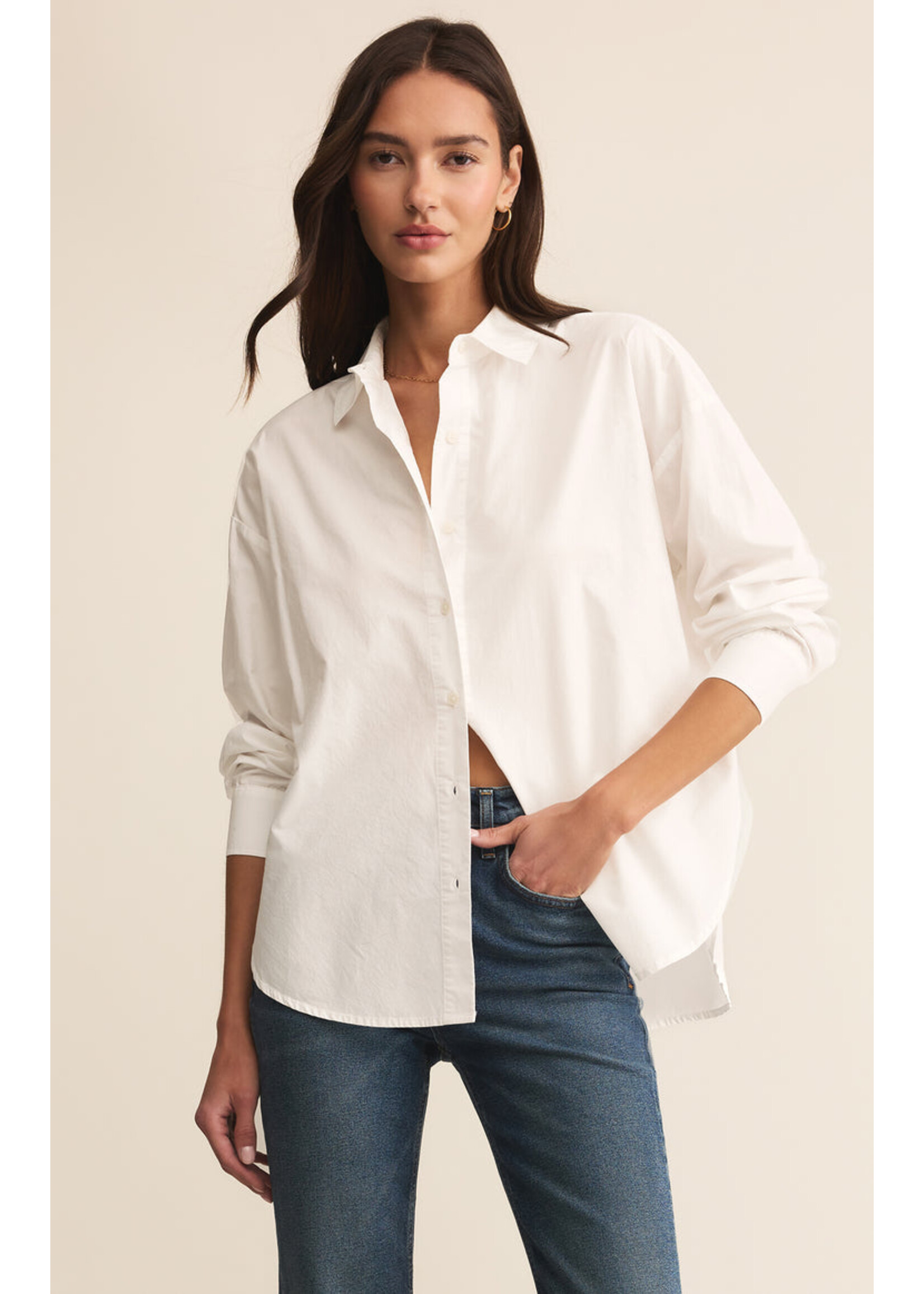 Z-Supply Z-Supply Chemise En Popeline Surélevée - Blanc