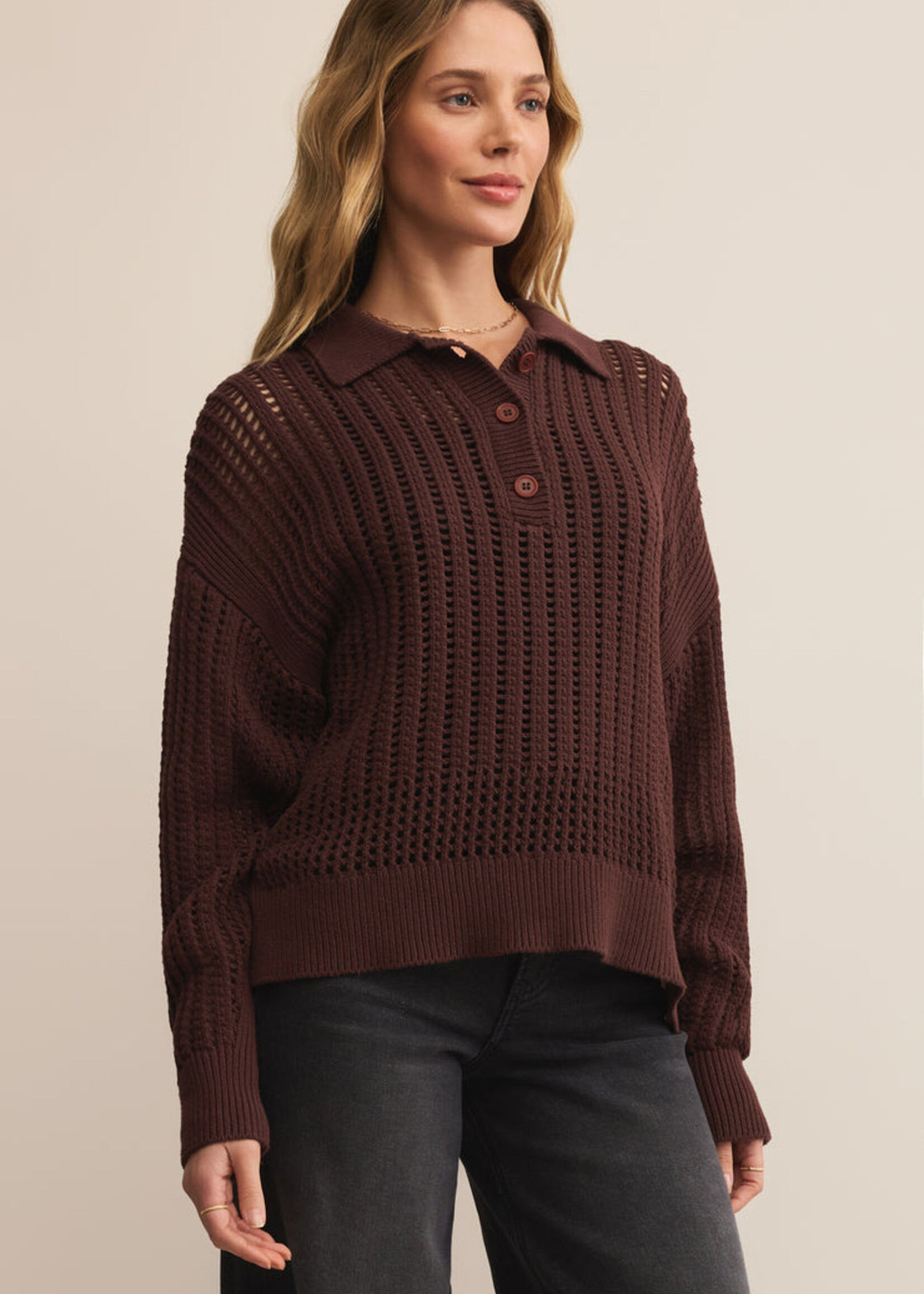 Z-Supply Z-Supply Looking Glass Polo Sweater - Sandalwood
