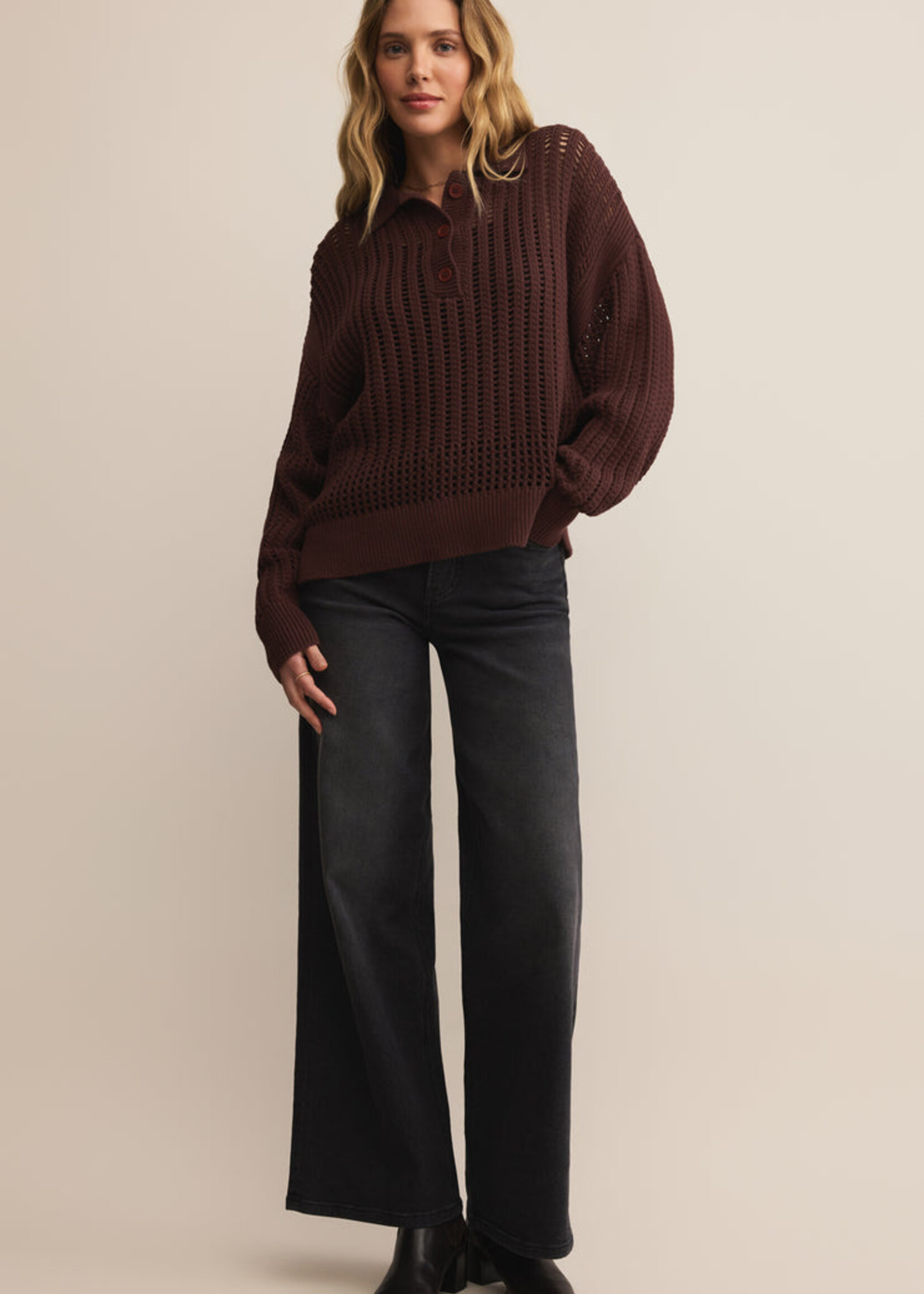 Z-Supply Z-Supply Looking Glass Polo Sweater - Sandalwood