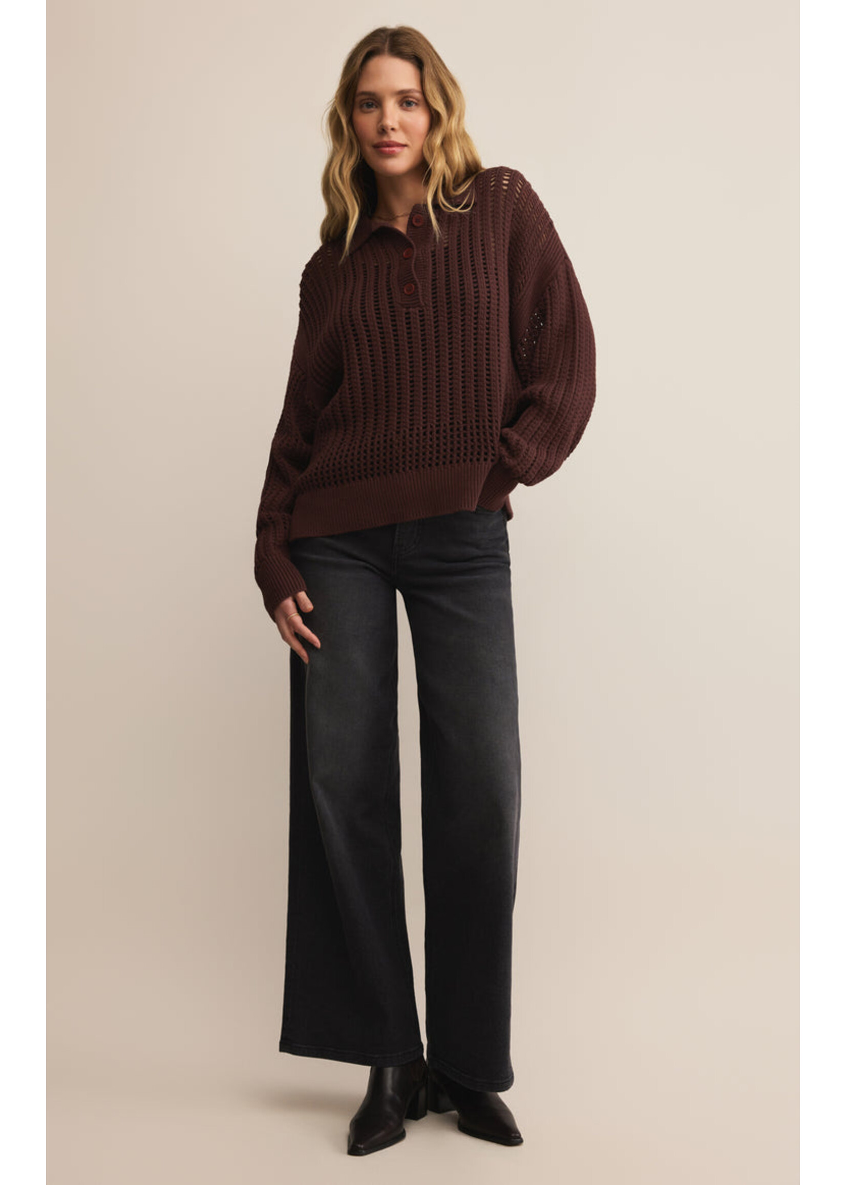 Z-Supply Z-Supply Looking Glass Polo Sweater - Sandalwood