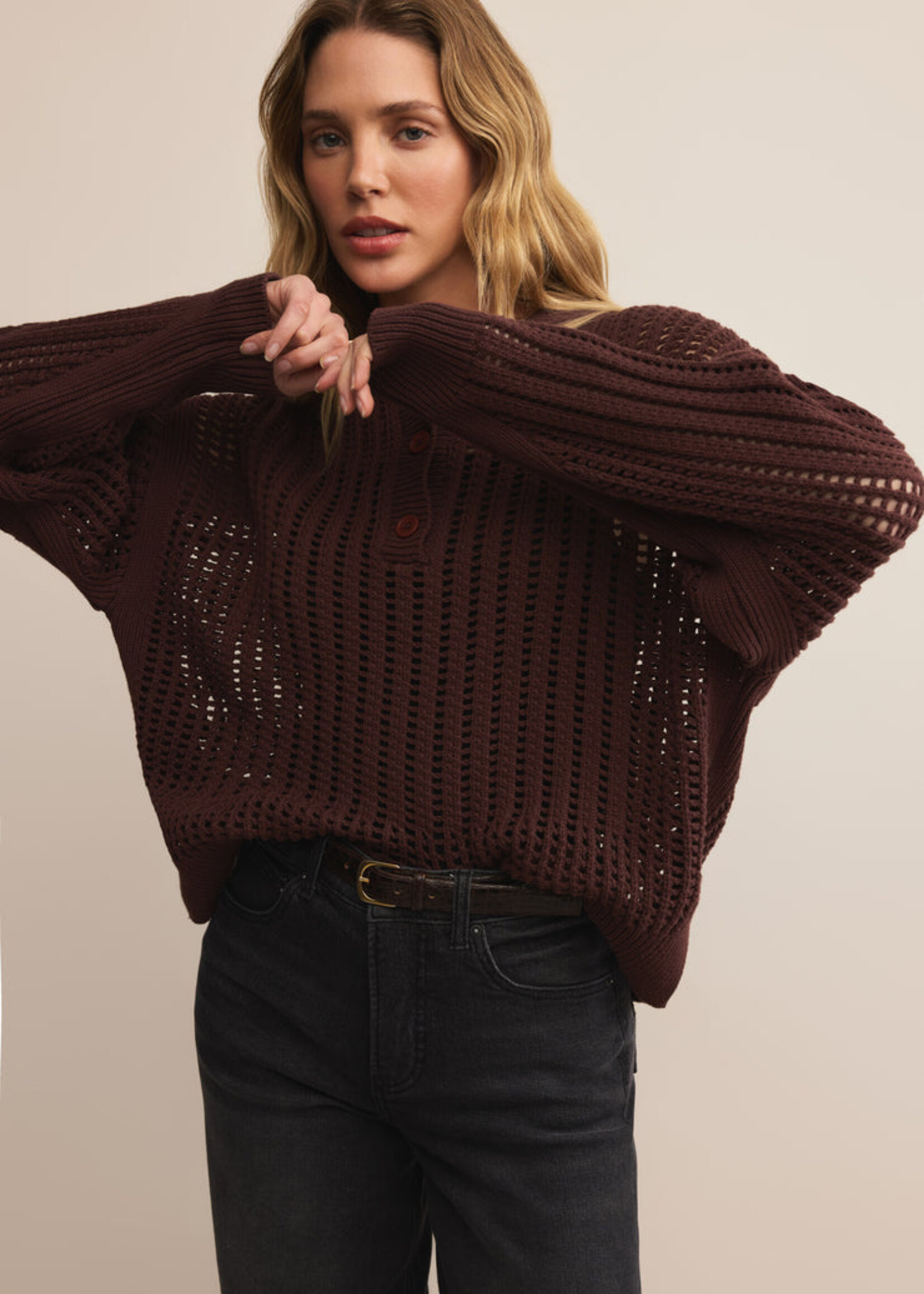 Z-Supply Z-Supply Looking Glass Polo Sweater - Sandalwood