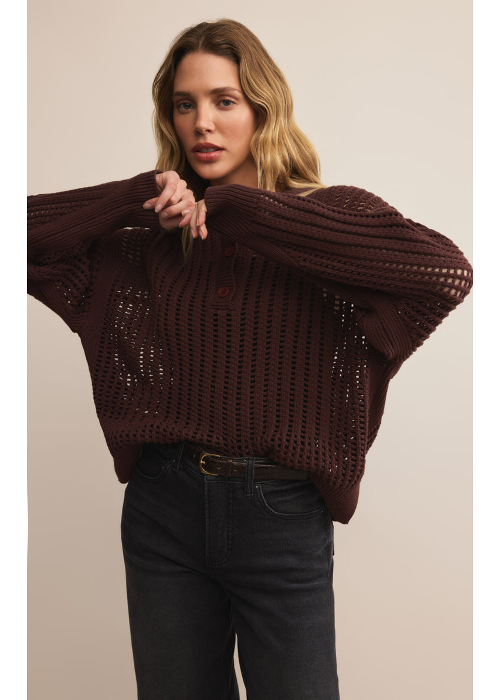 Z-Supply Z-Supply Looking Glass Polo Sweater - Sandalwood