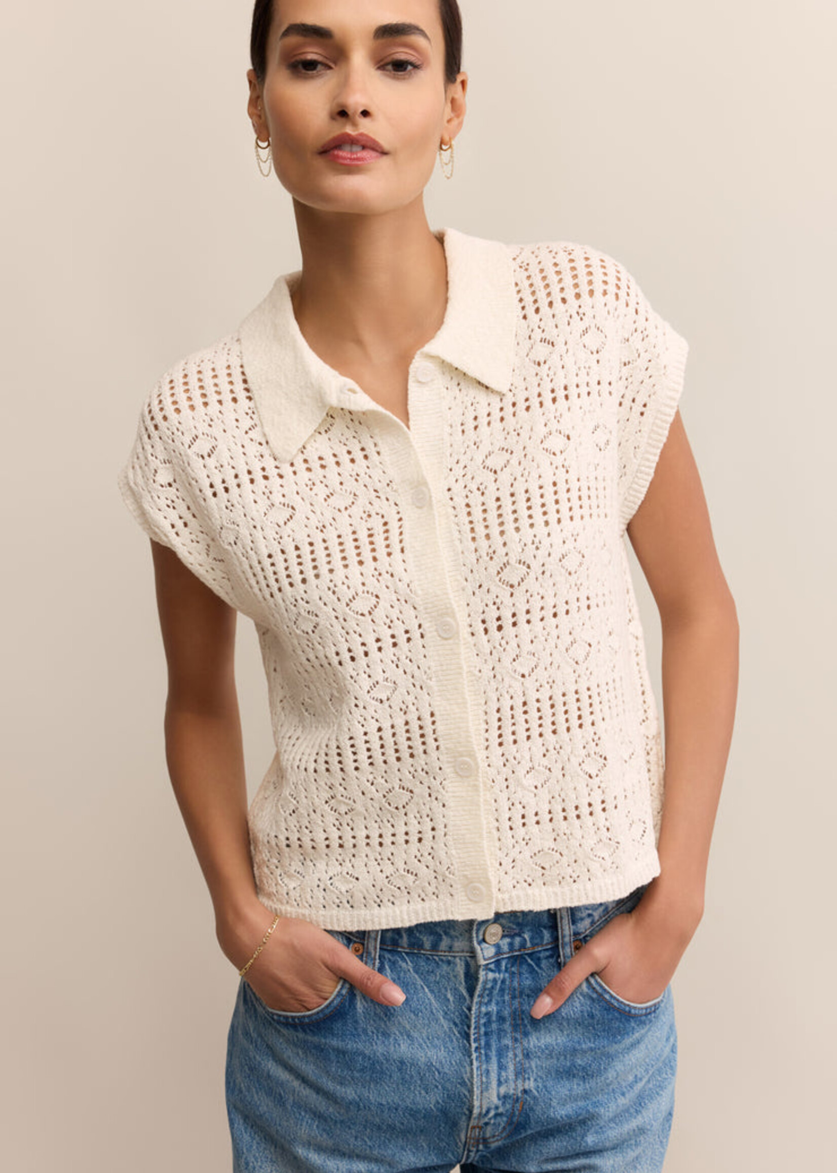 Z-Supply Z-Supply Pull Kinsley - Blanc