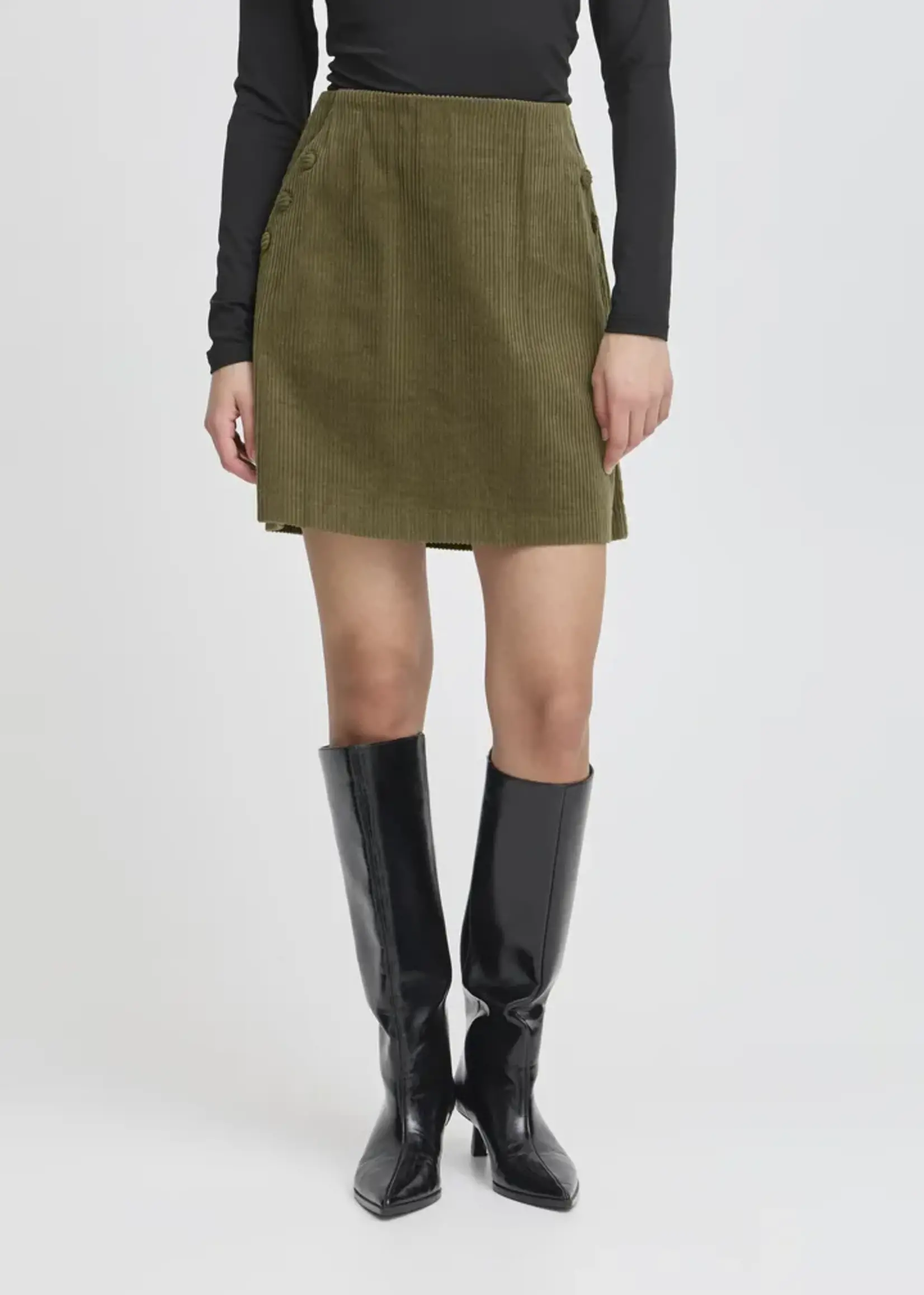 ICHI ICHI IHFocaro Skirt - Dusky Green