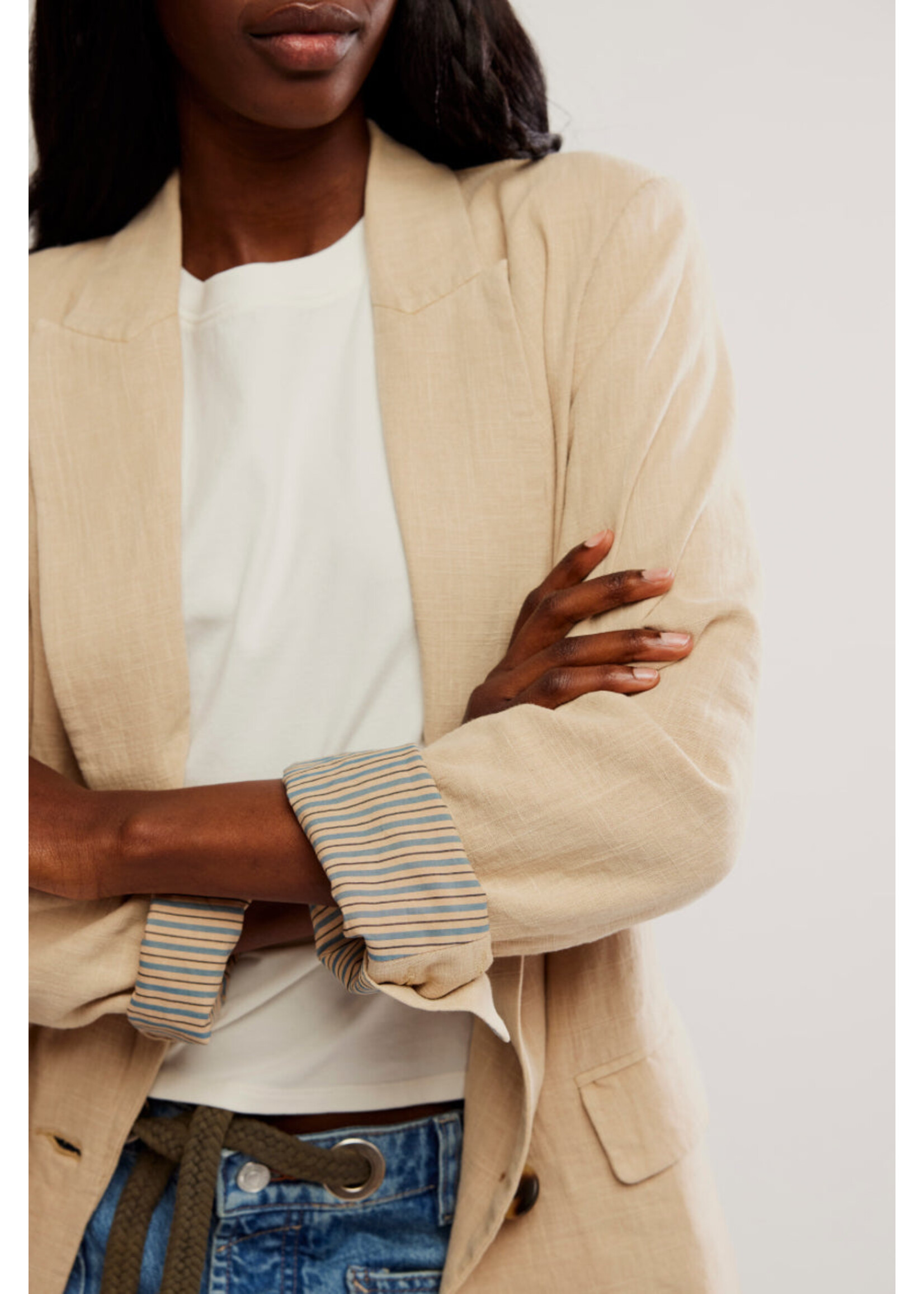 Free People Free People Blazer Prep School - Birch