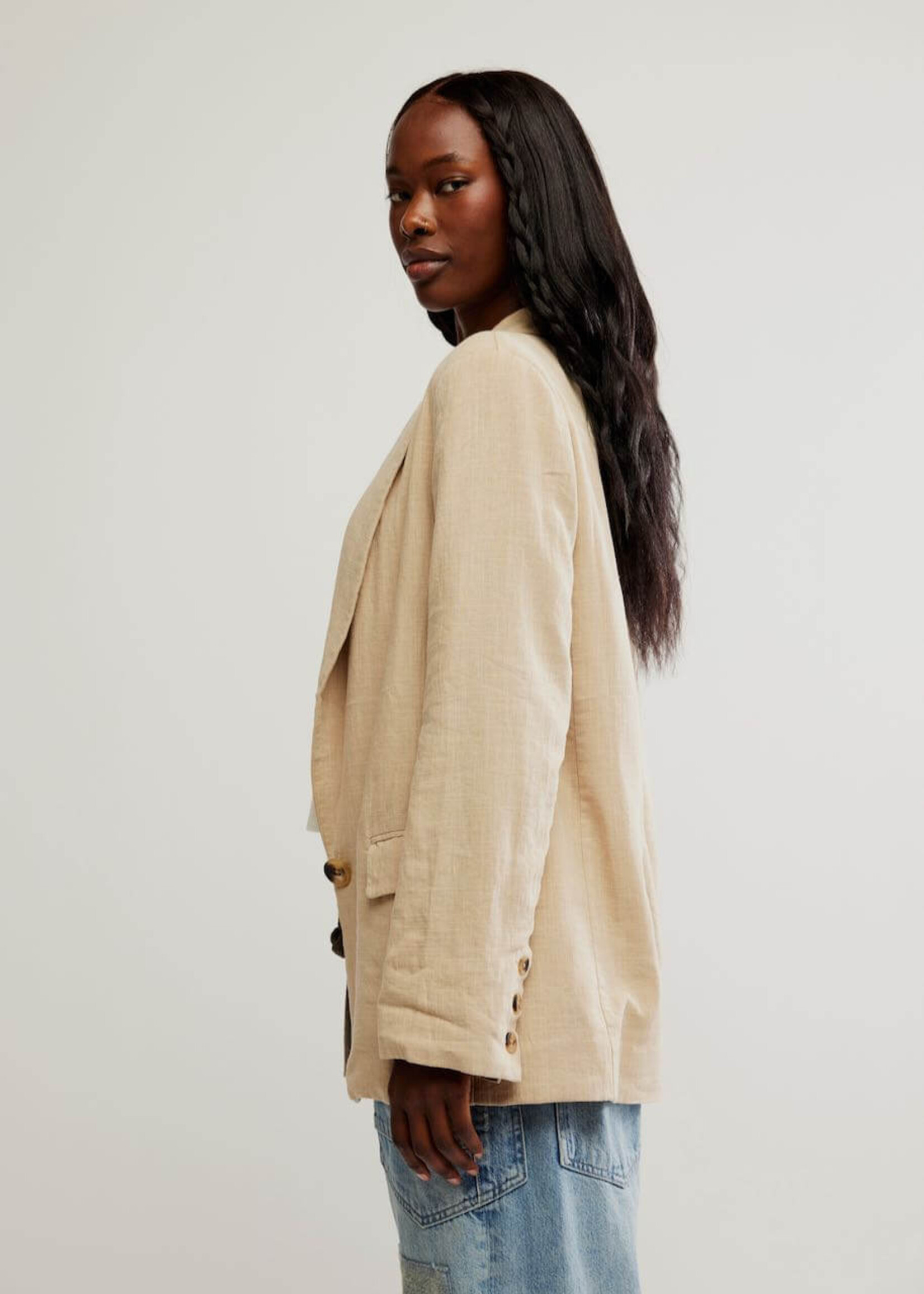 Free People Free People Prep School Blazer - Birch